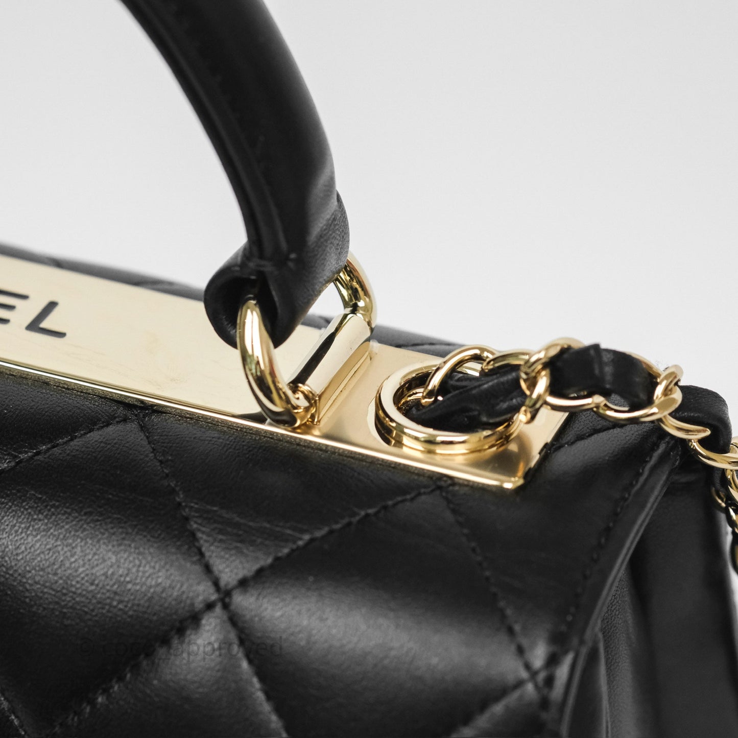 Chanel Small Trendy CC Black Lambskin Gold Hardware