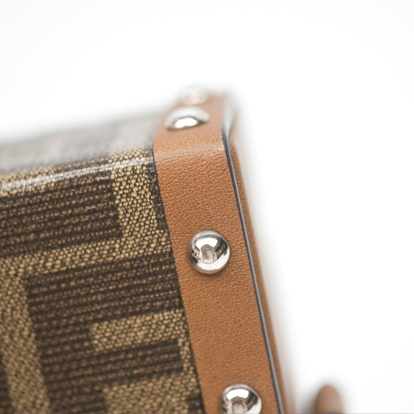 Fendi Mini Baguette Trunk Brown Zucca Canvas