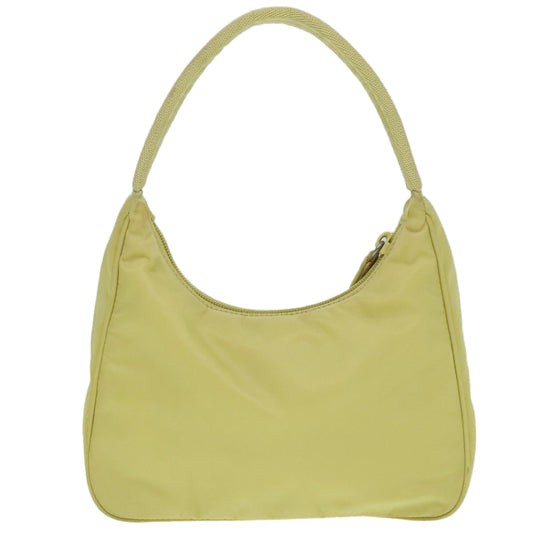 Luxury Prada Hand Bag Nylon Yellow Silver  85763