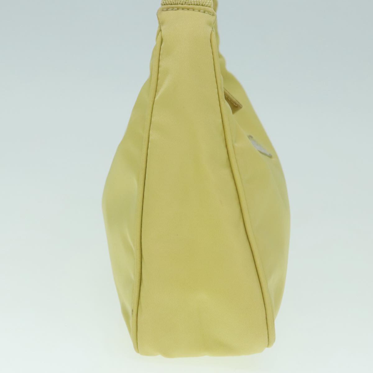 Luxury Prada Hand Bag Nylon Yellow Silver  85763