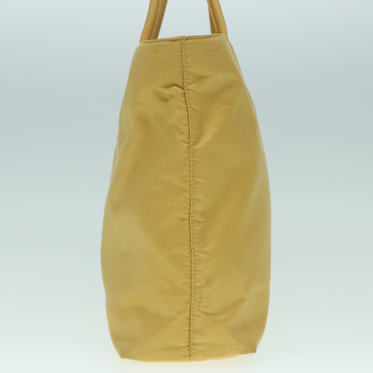 Luxury Prada Tote Bag Nylon Yellow Silver  85764