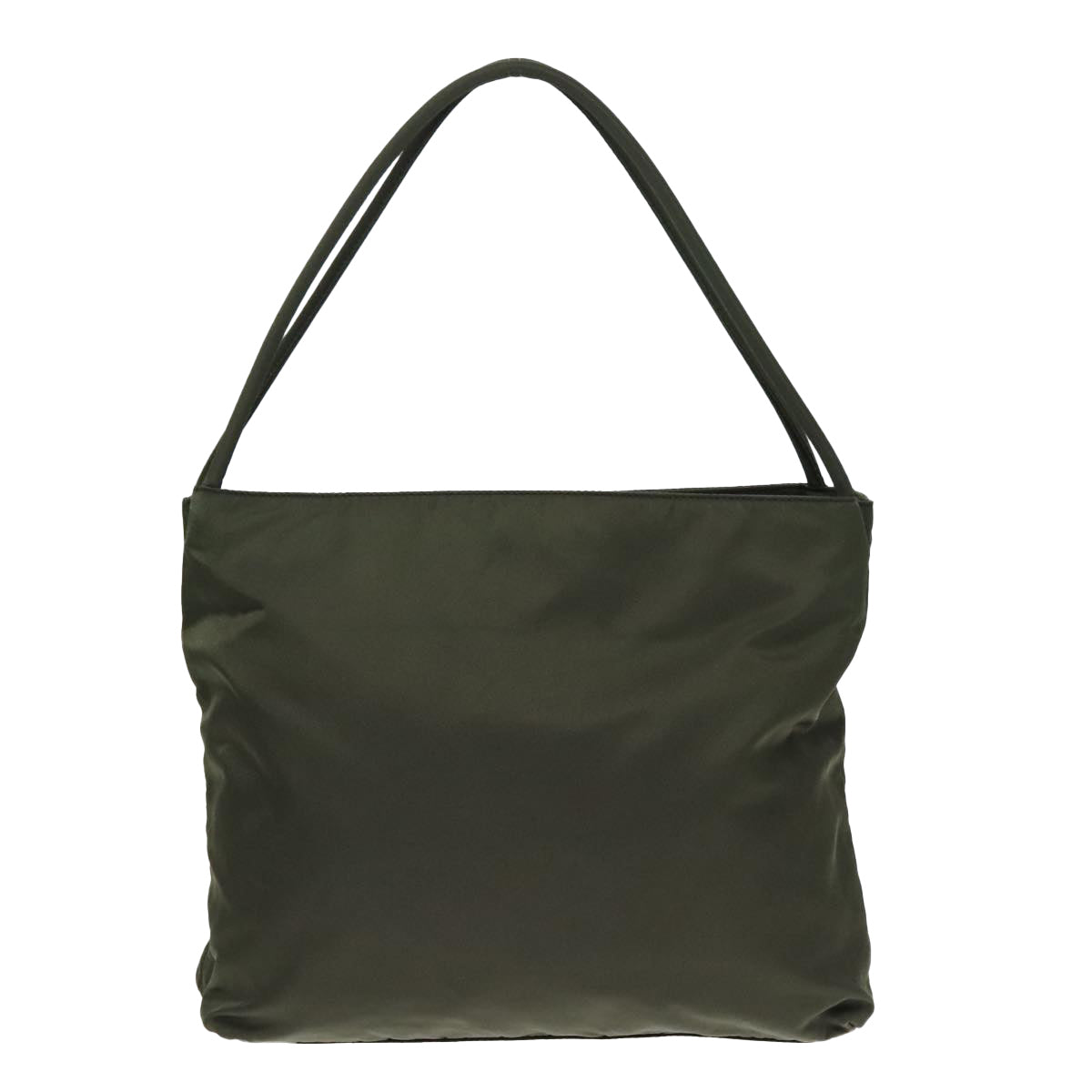 Luxury Prada Hand Bag Nylon Khaki Silver  85766