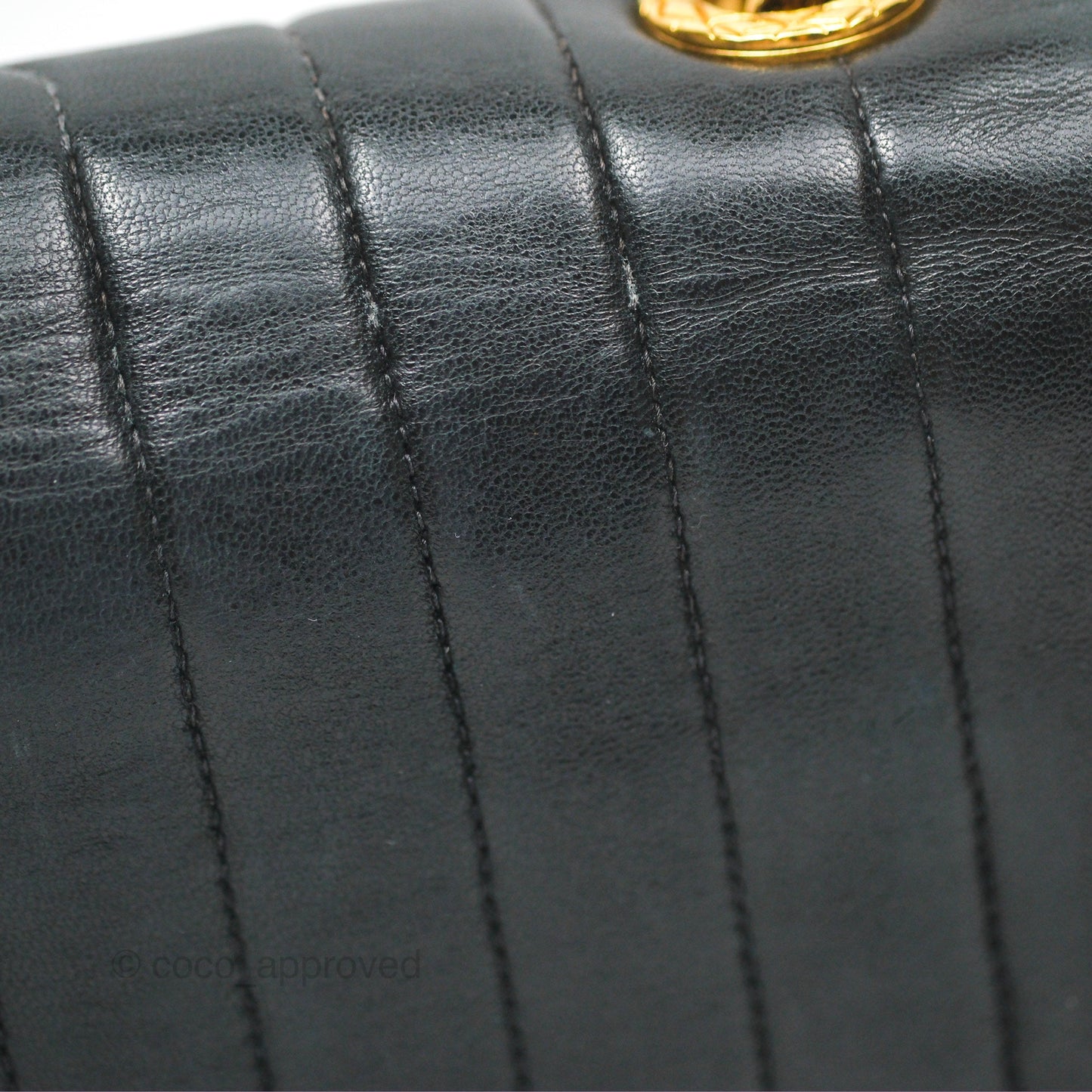 Chanel Vintage Mini Bijoux Chain Flap Black Lambskin Gold Hardware