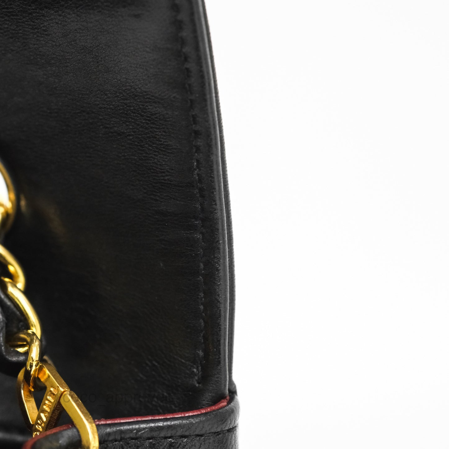Chanel Vintage Small Classic Diana Quilted Black Lambskin 24K Gold Hardware