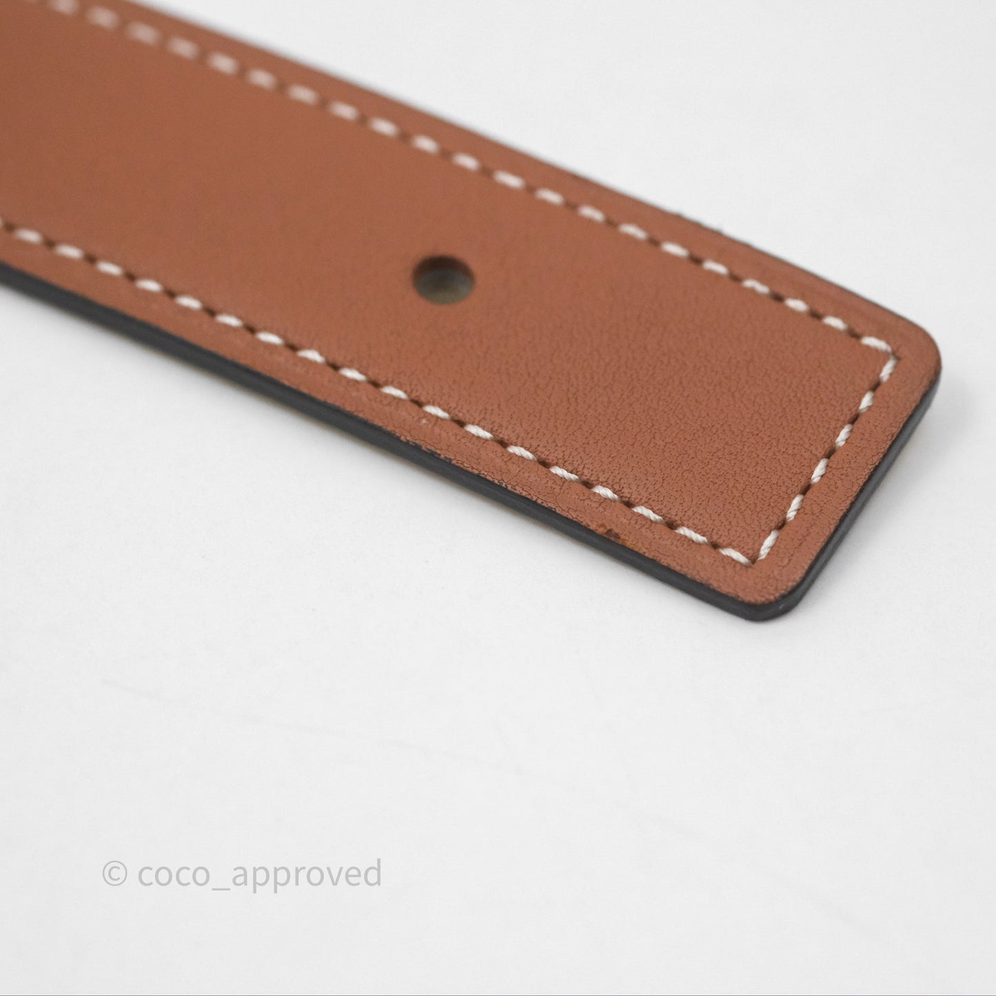 Hermès Clou De Selle Belt Buckle & Reversible Strap Gold/ Nata Palladium Hardware