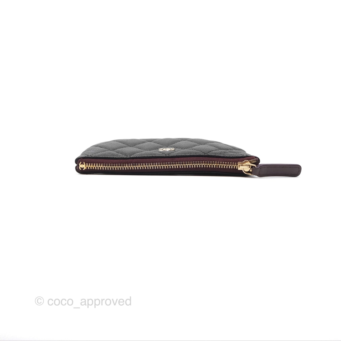 Chanel Quilted Mini O Case Black Caviar Gold Hardware