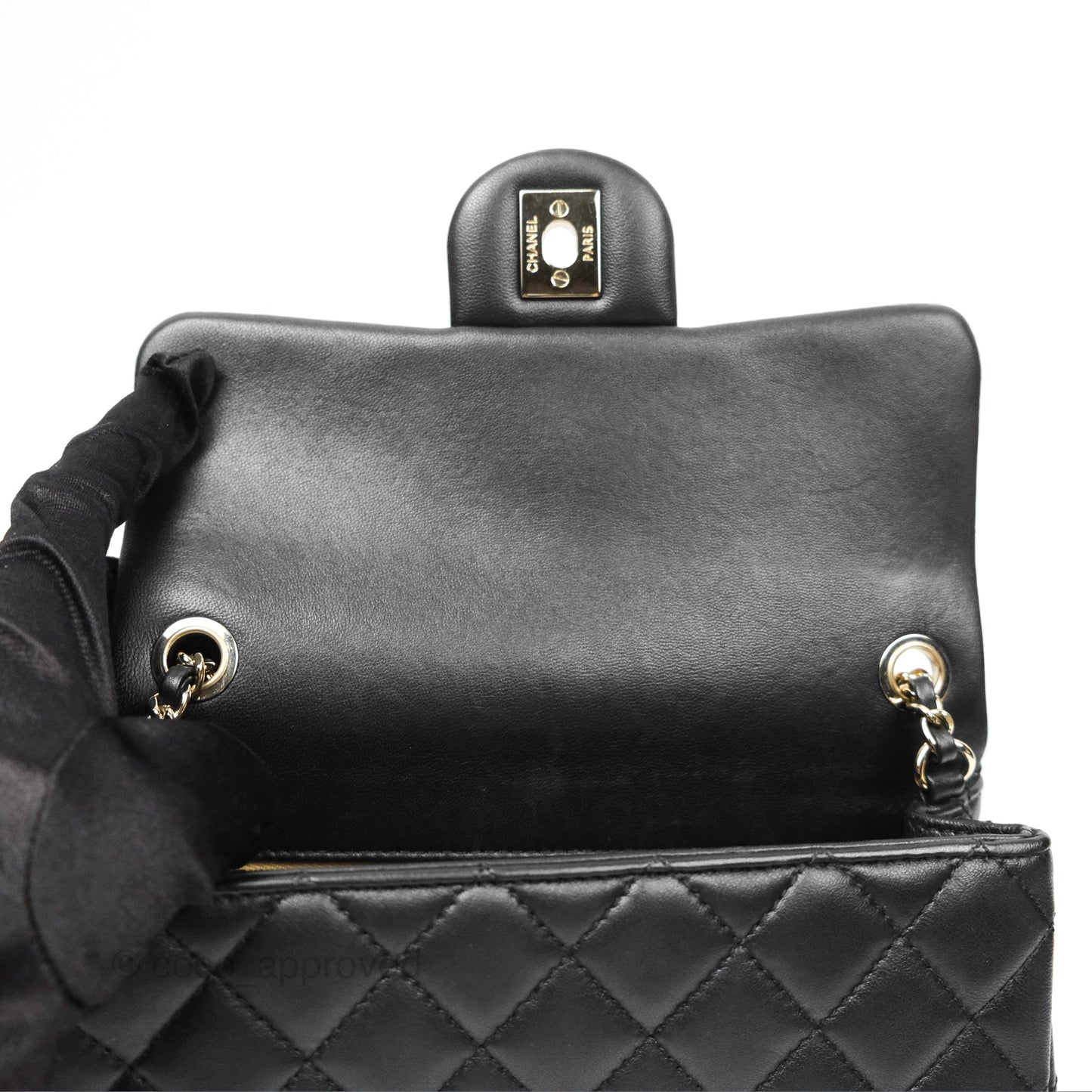 Chanel Ball Crush Mini Rectangular Black Lambskin Gold Hardware 23C