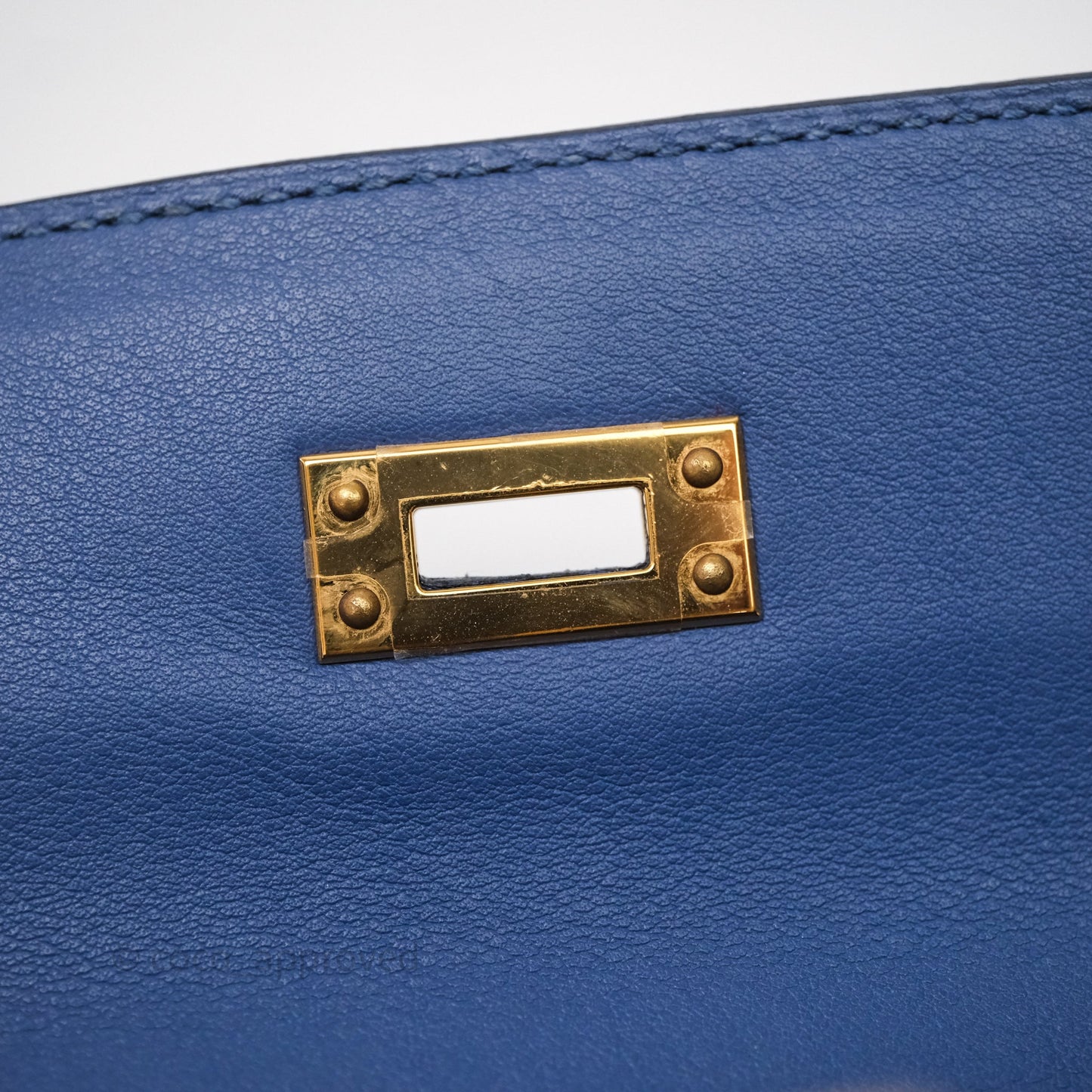 Hermès Kelly Pochette Clutch Bleu Brighton 7E Swift Gold Hardware