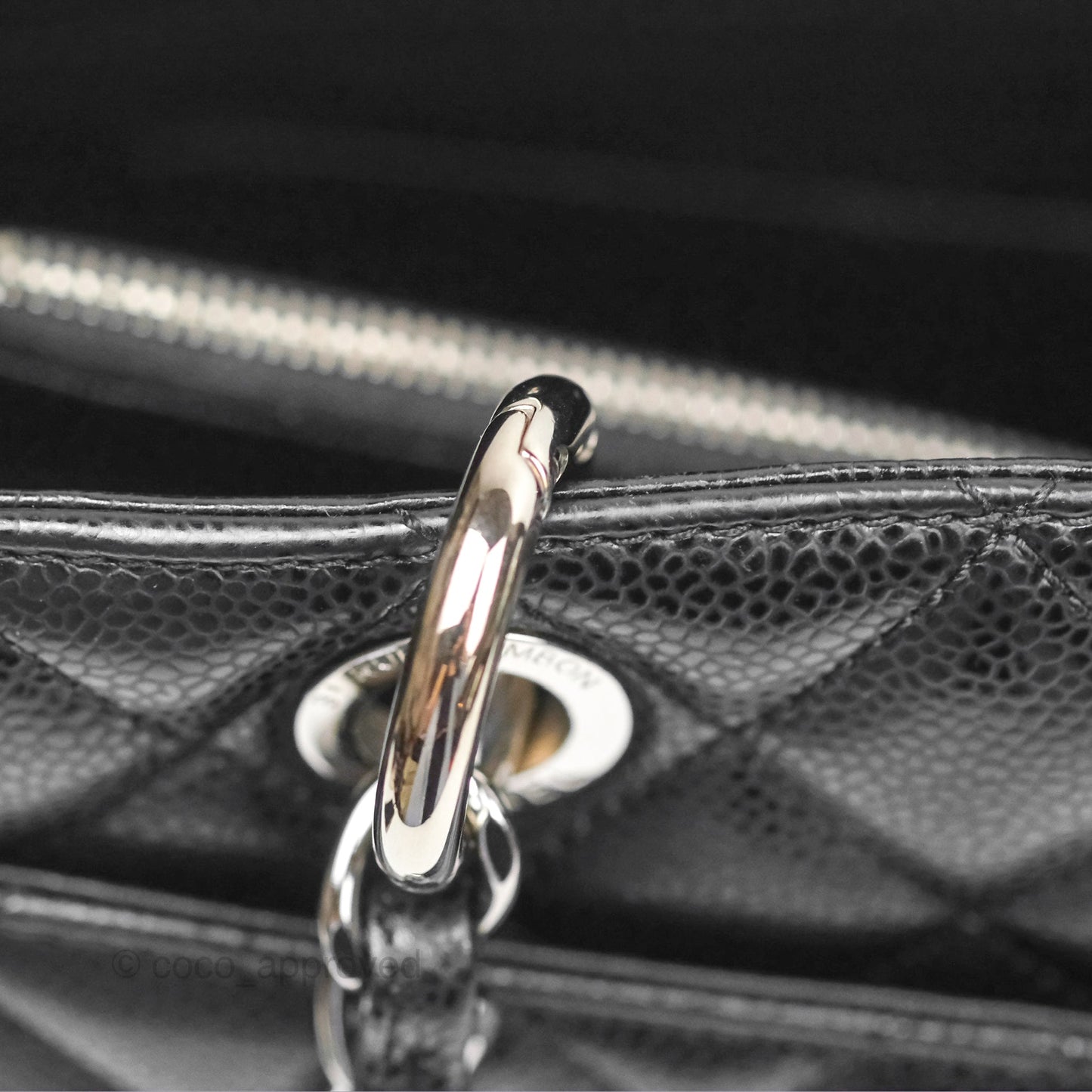 Chanel GST Black Caviar Silver Hardware