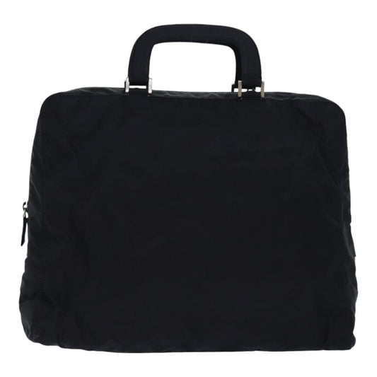 Luxury Prada Hand Bag Nylon Black Silver  85874
