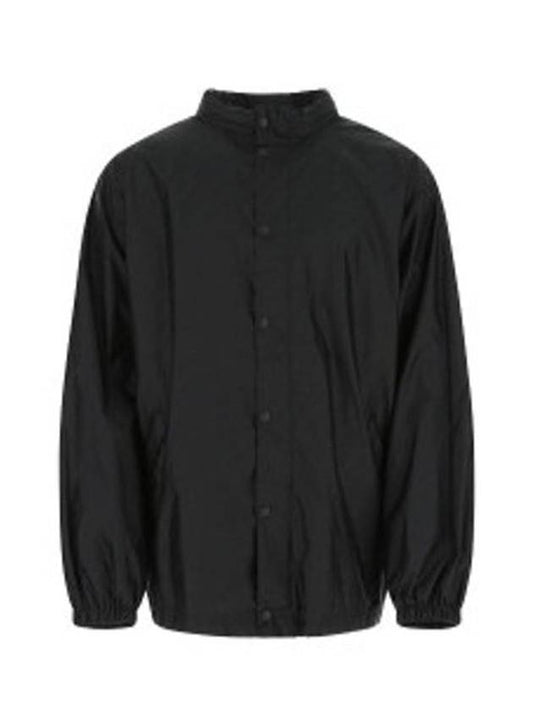 Luxury Balenciaga Men's All-Over Logo Rain Jacket Black