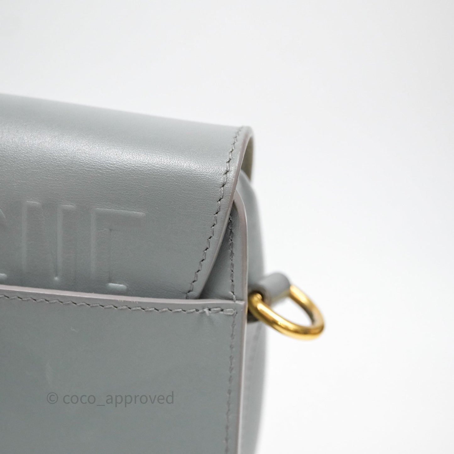 Christian Dior Medium Bobby Flap Grey Box Calfskin