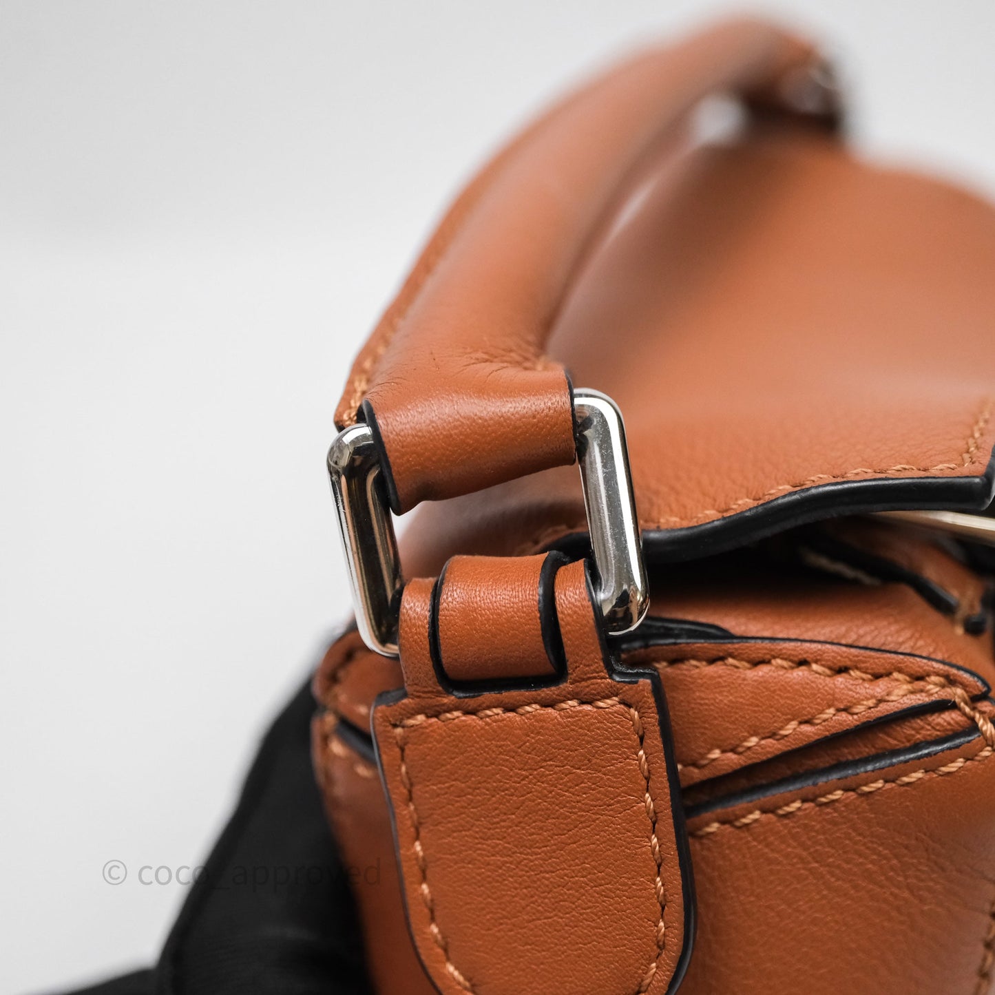 Loewe Mini Puzzle Bag Tan Calfskin Palladium Hardware