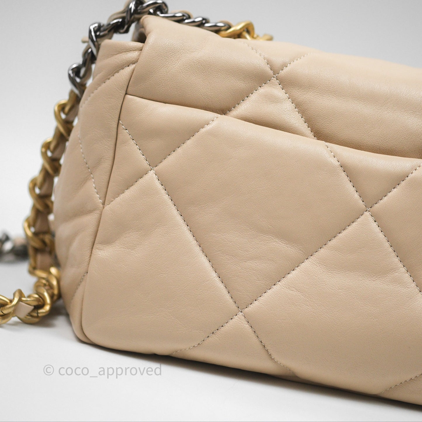 Chanel 19 Small Beige Mixed Hardware