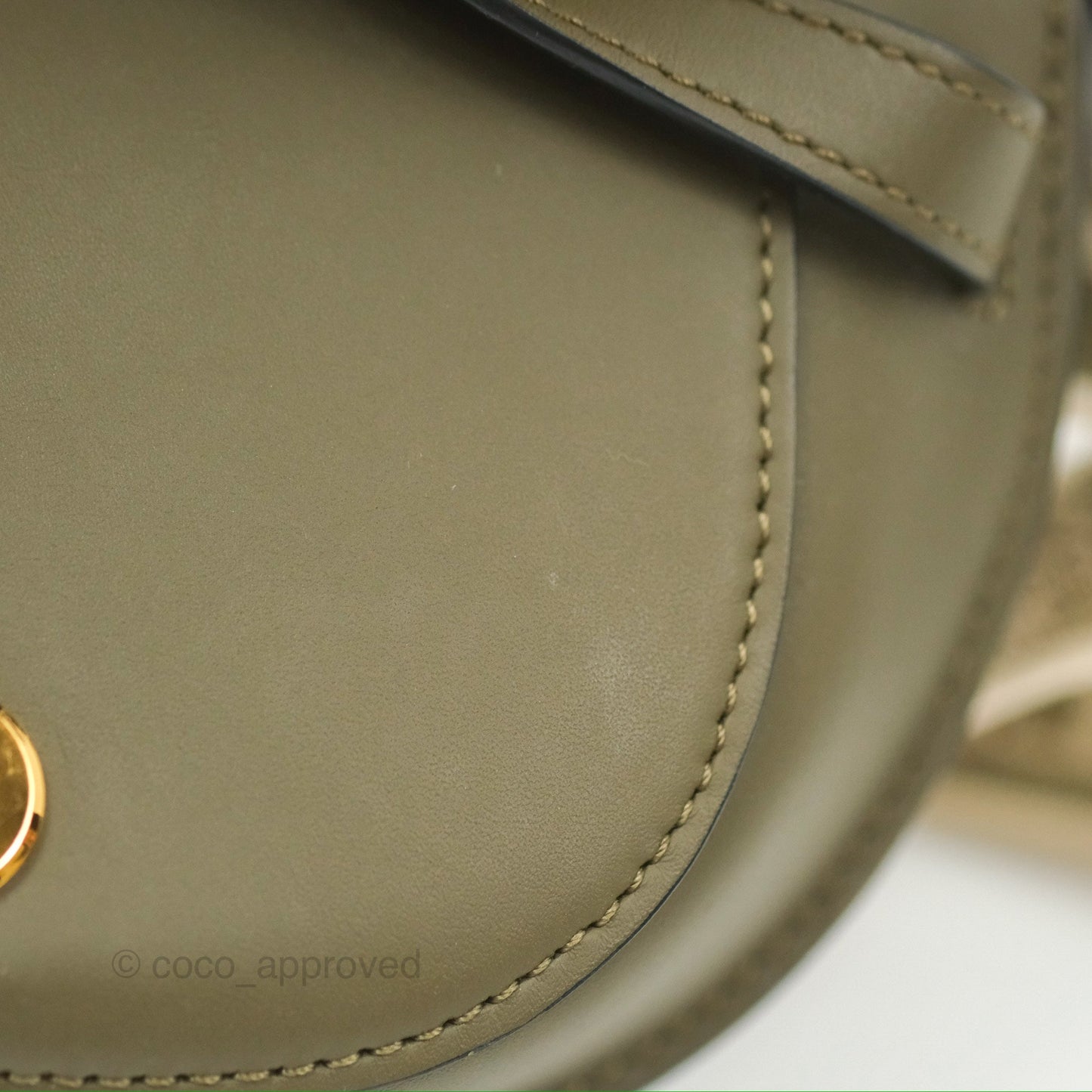 Loewe Mini Gate Dual Bag Soft Calfskin & Jacquard Strap Autumn Green