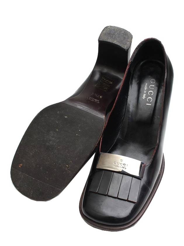 Luxury Gucci Trending 2025 Black chunky heel shoes 37 half C