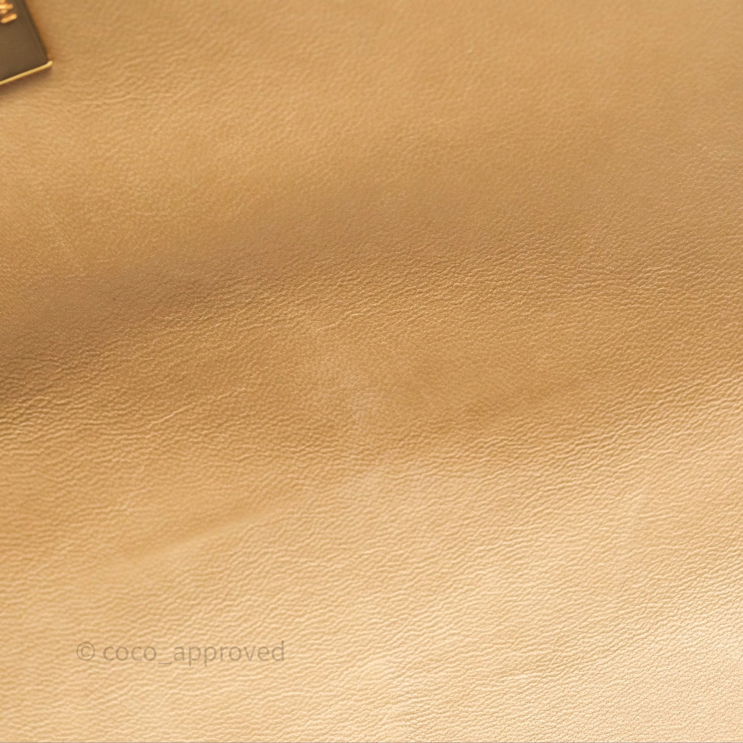 Chanel Vintage Medium Flap Chevron Beige Lambskin 24K Gold Hardware
