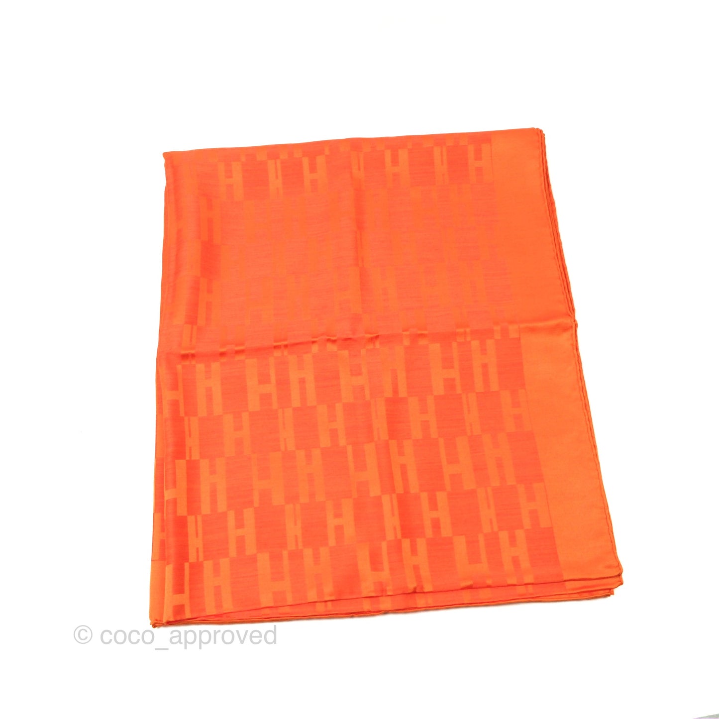 Hermès Faconnee Grand H Scarf Silk Wool