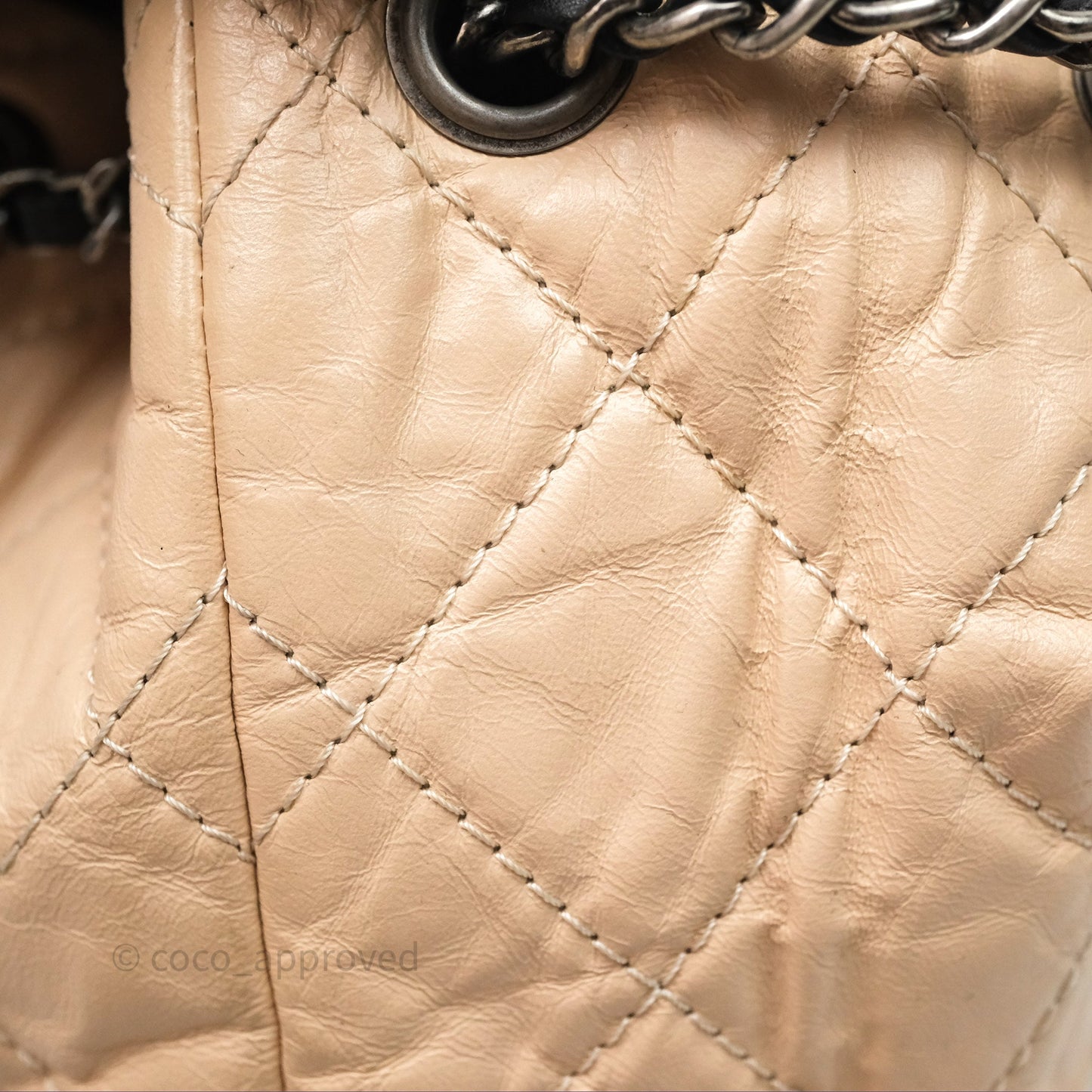 Chanel Quilted Small Gabrielle Backpack Black/Beige Aged Calfskin