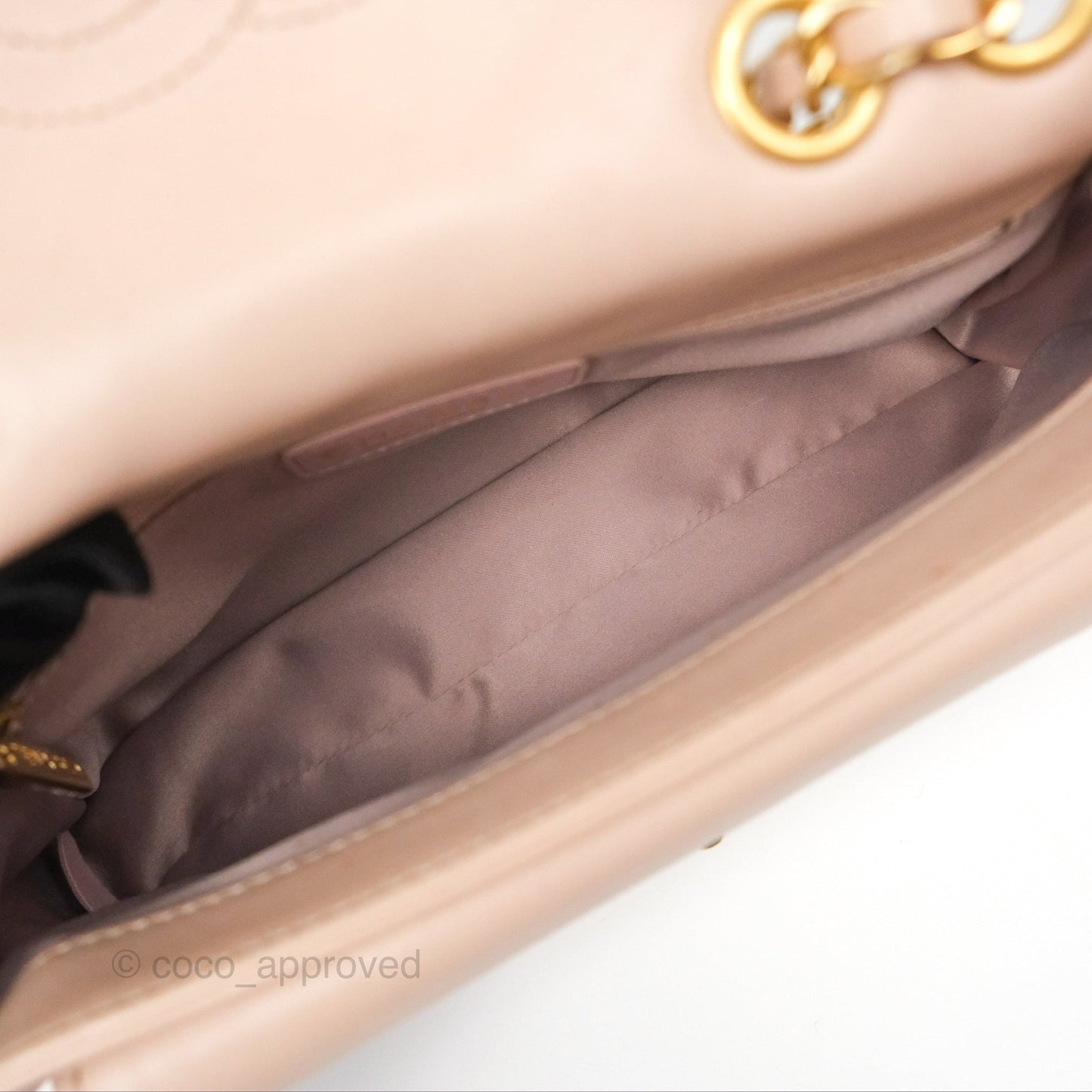 Chanel Flap Bag Pink Aged Gold Hardware