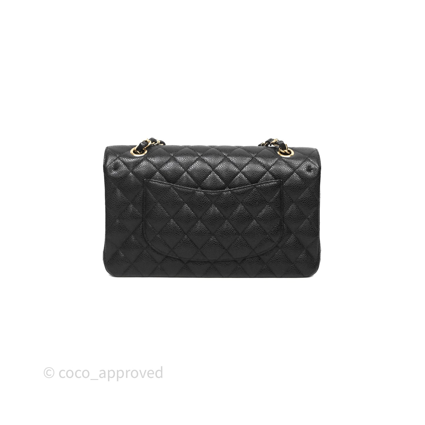 Chanel Classic Medium Flap Quilted Black Caviar Gold Hardware
