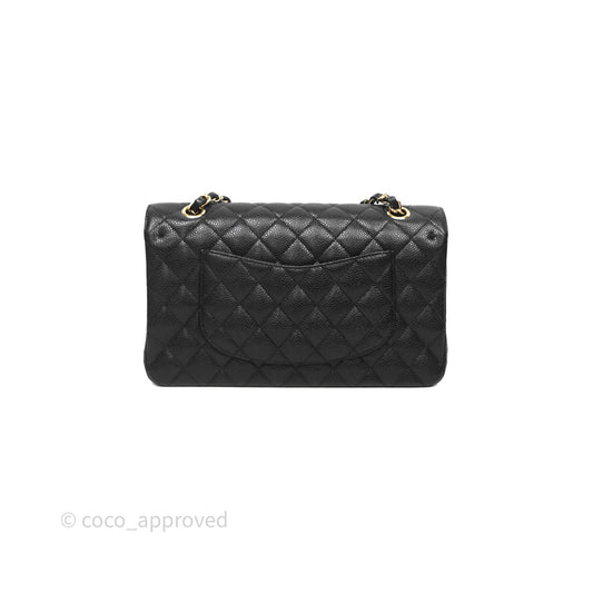 Chanel Classic Medium Flap Quilted Black Caviar Gold Hardware