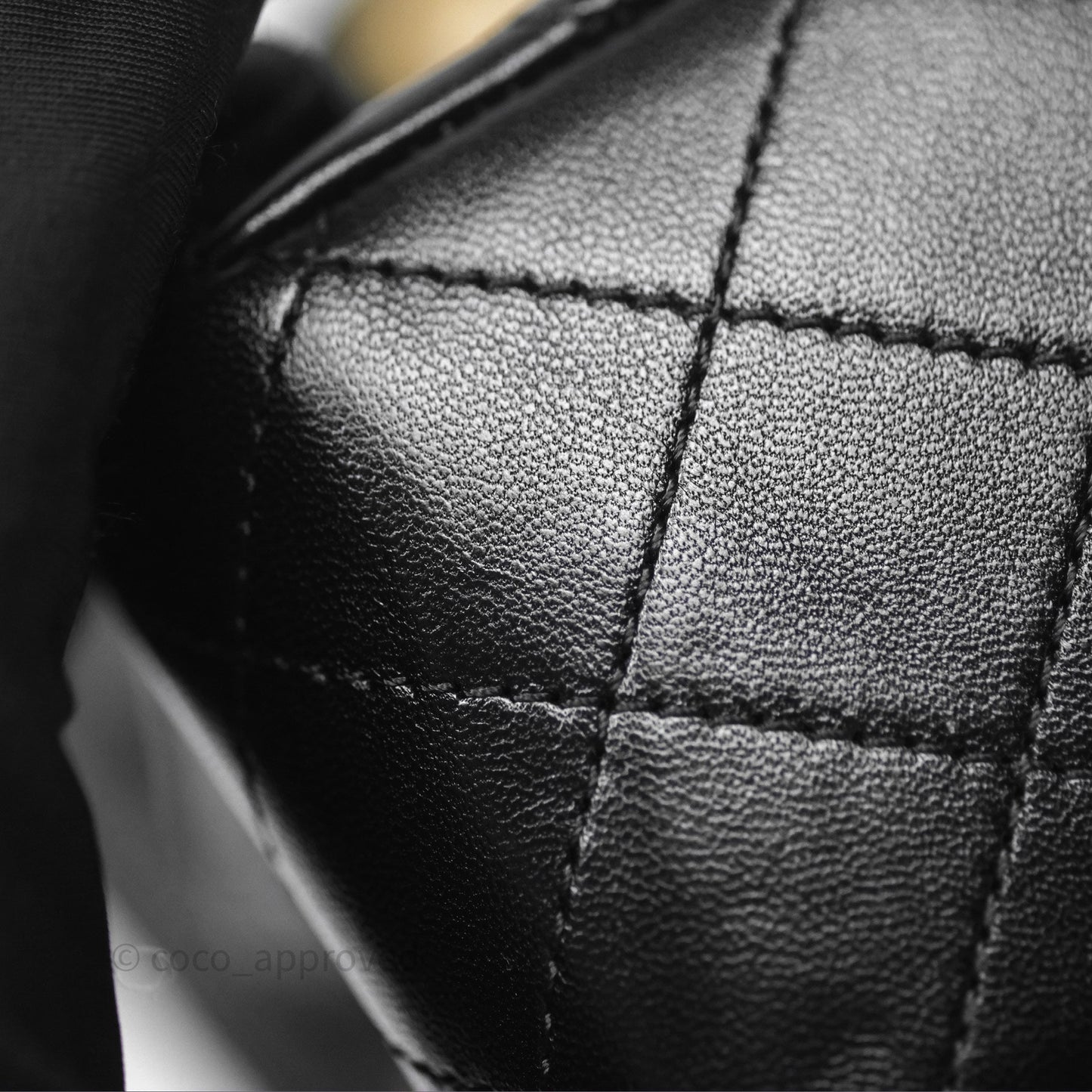 Chanel Pearl Crush Mini Square Quilted Black Lambskin Aged Gold Hardware