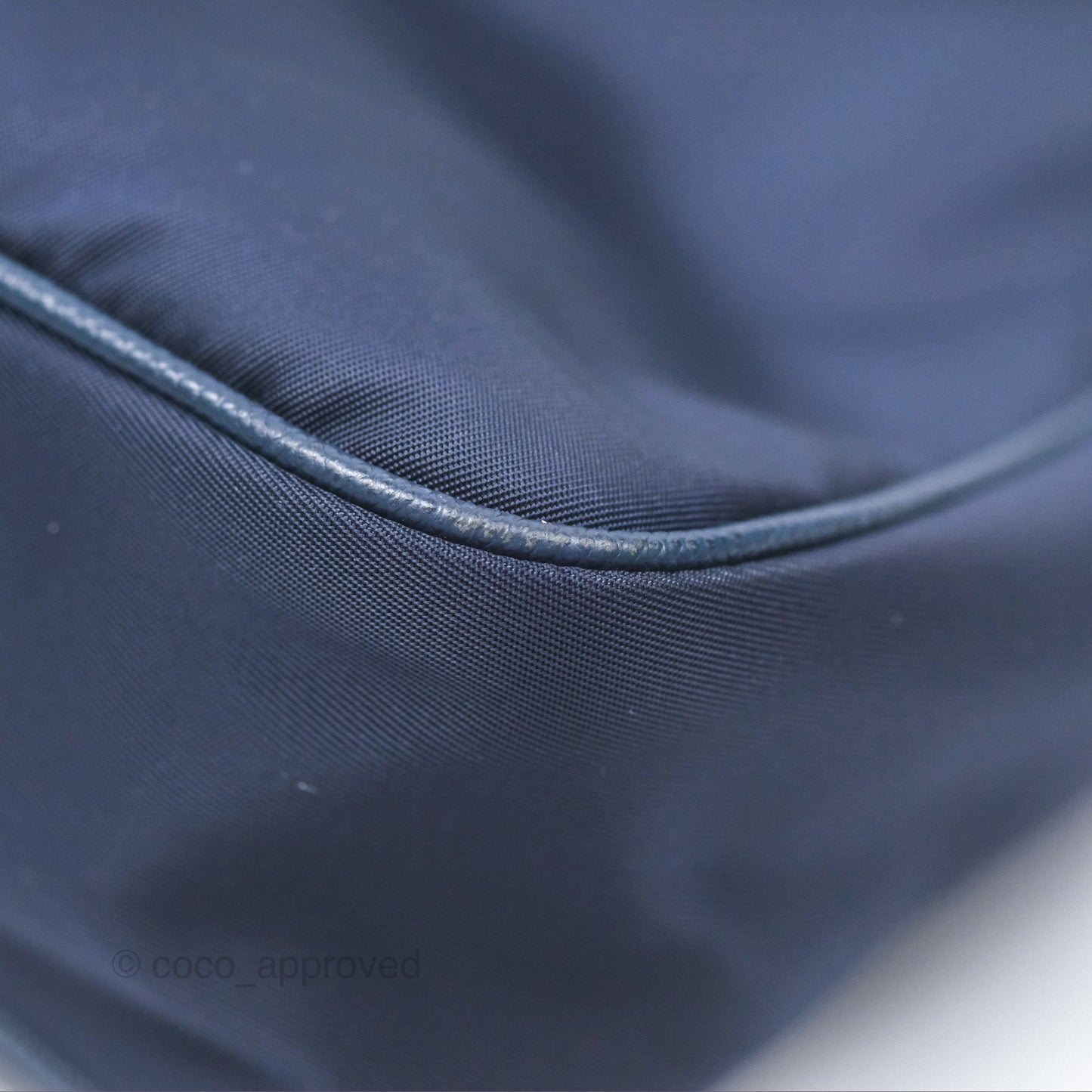 Prada Nylon Re-Edition 2005 Shoulder Bag Navy Blue Silver Hardware