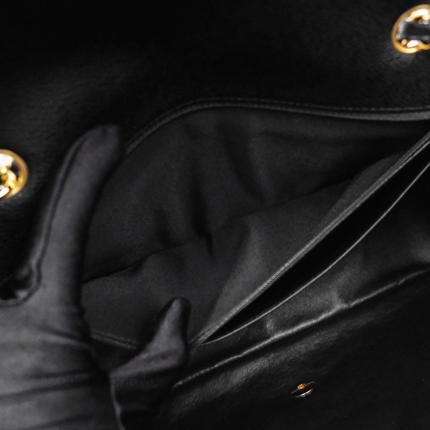 Chanel Jumbo Single Flap Black Caviar Gold Hardware