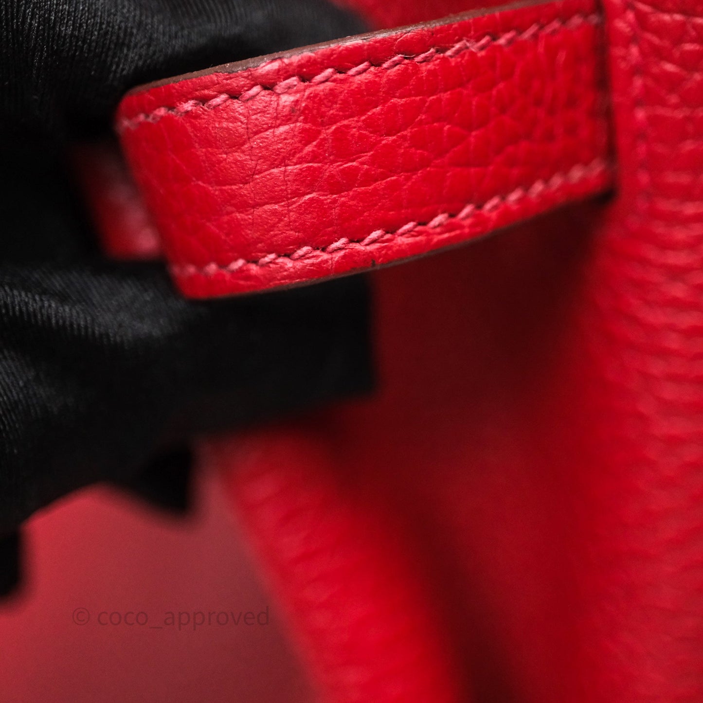 Hermes Birkin 35 Rouge Casaque Clemence Palladium Hardware