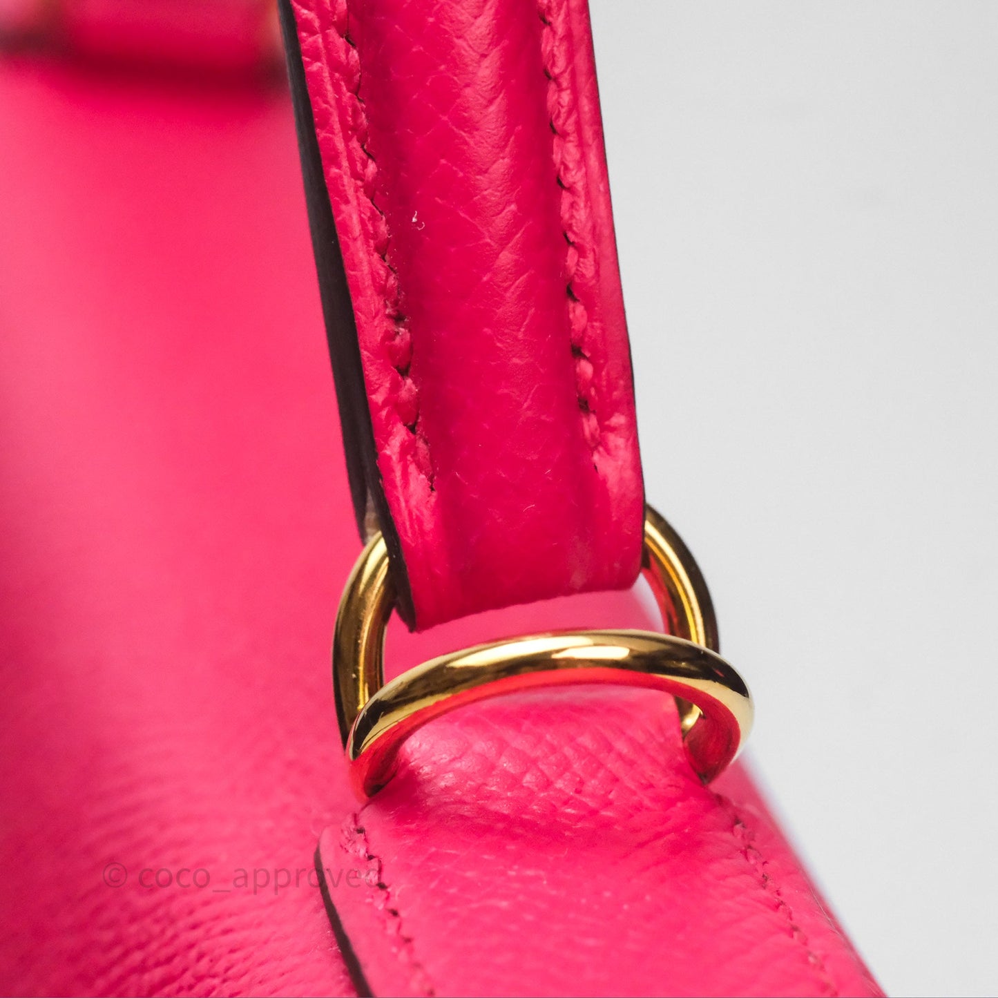 Hermès Kelly 28 Sellier Rose Extreme I6 Epsom Gold Hardware