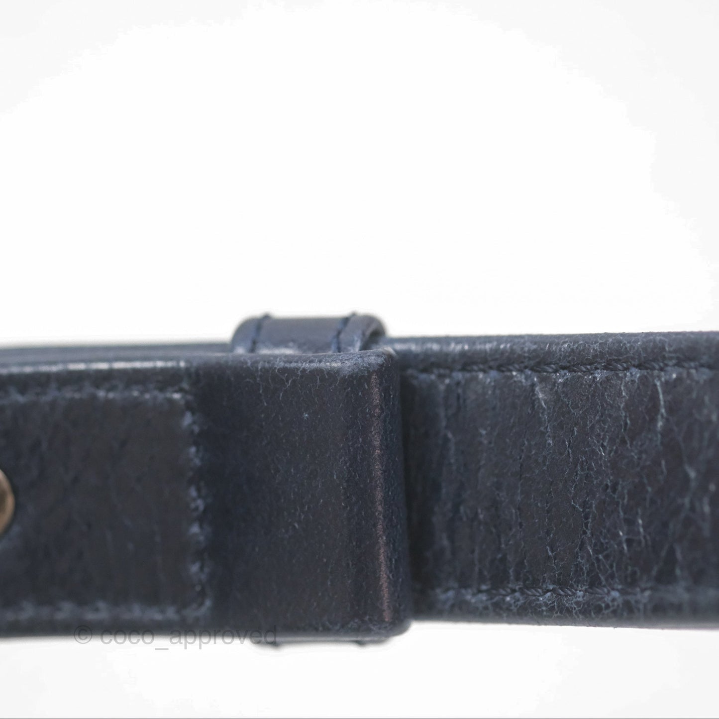 Chanel Medium Chain Edge Boy Quilted Navy Aged Glazed Calfskin Ruthenium Hardware