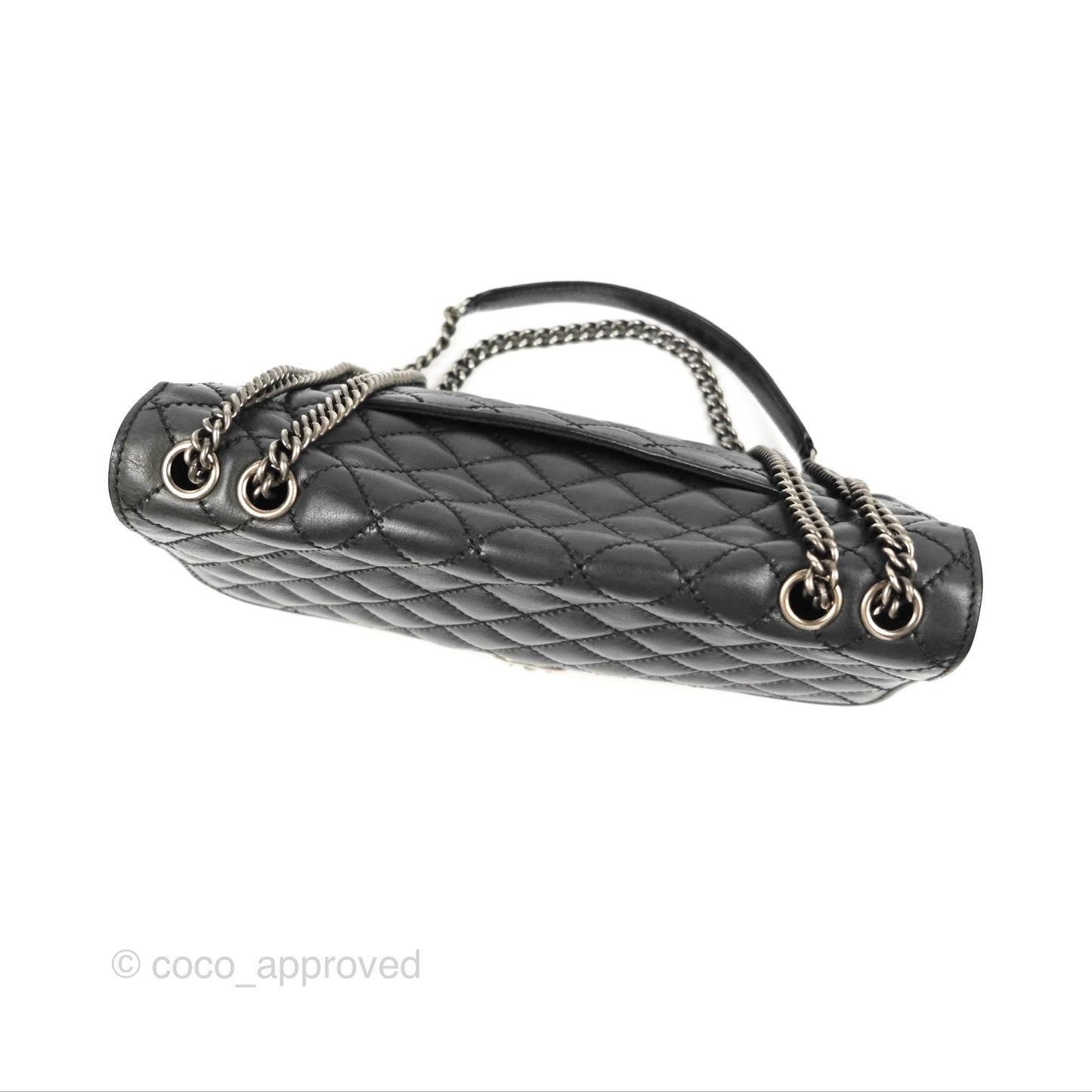 Chanel Flap Bag Quilted Black Soft Calfskin Ruthenium Hardware