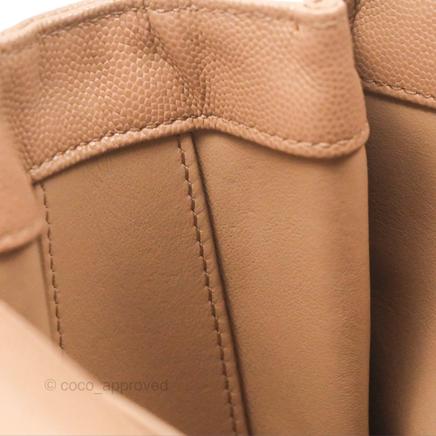 Chanel Coco First Dark Beige Flap Bag Caviar Gold Hardware 22K