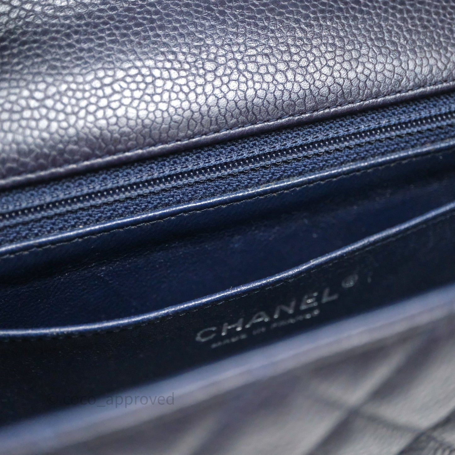 Chanel Mini Rectangular Quilted Dark Navy Caviar Silver Hardware