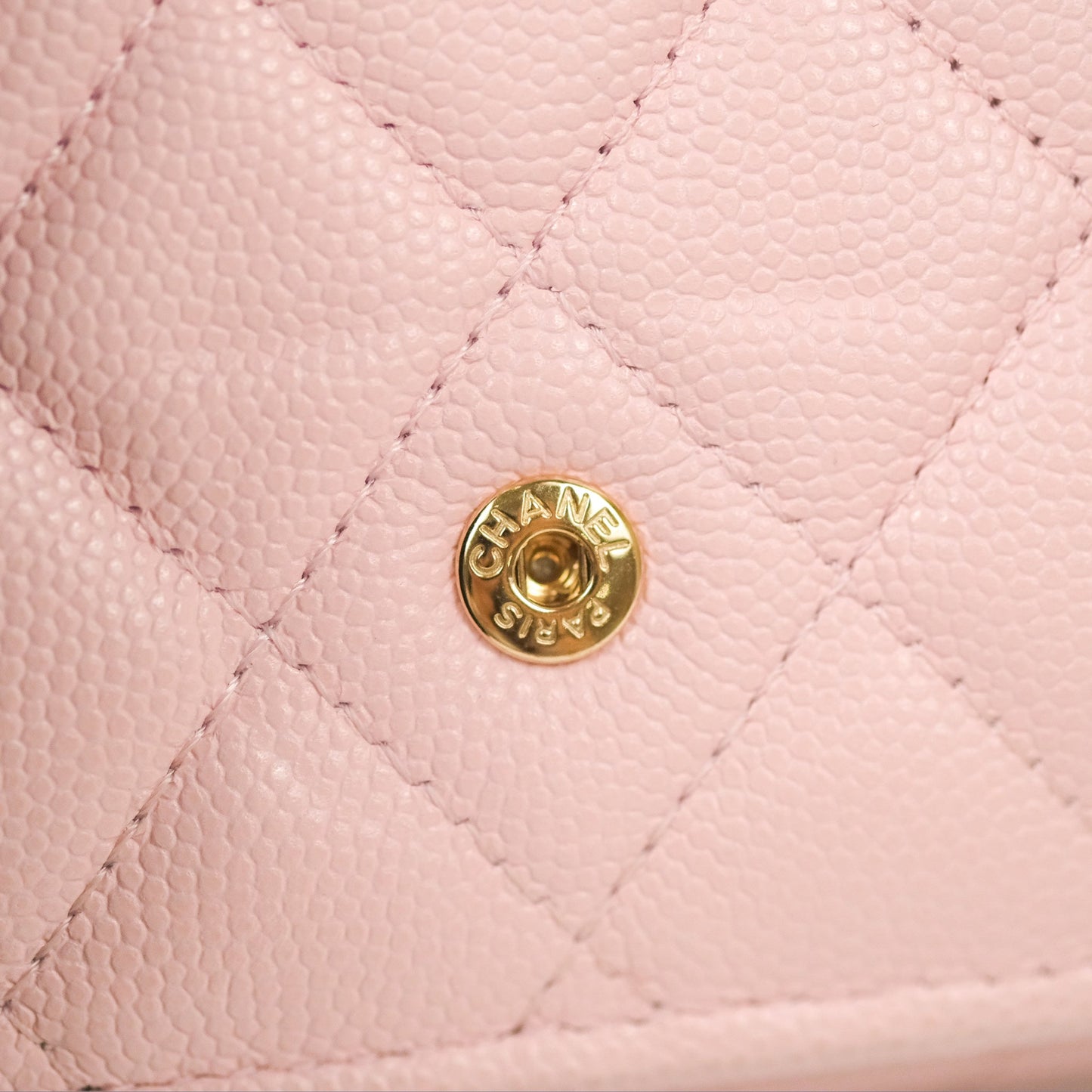 Chanel Quilted Small Classic Flap Trifold Wallet Pink Caviar Gold Hardware
