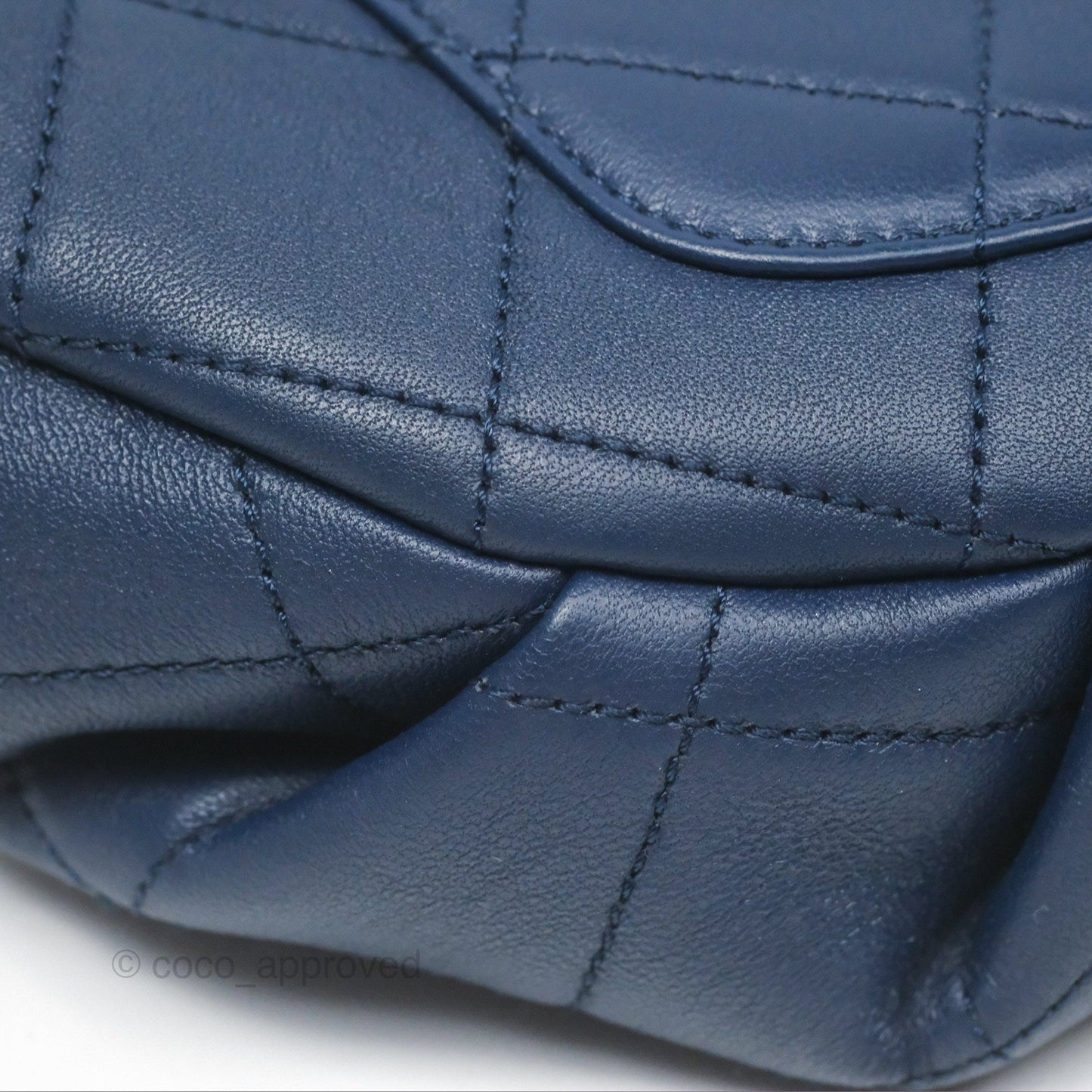 Chanel Resin Bi-Color Chain Belt Bag Navy Lambskin Gold Hardware