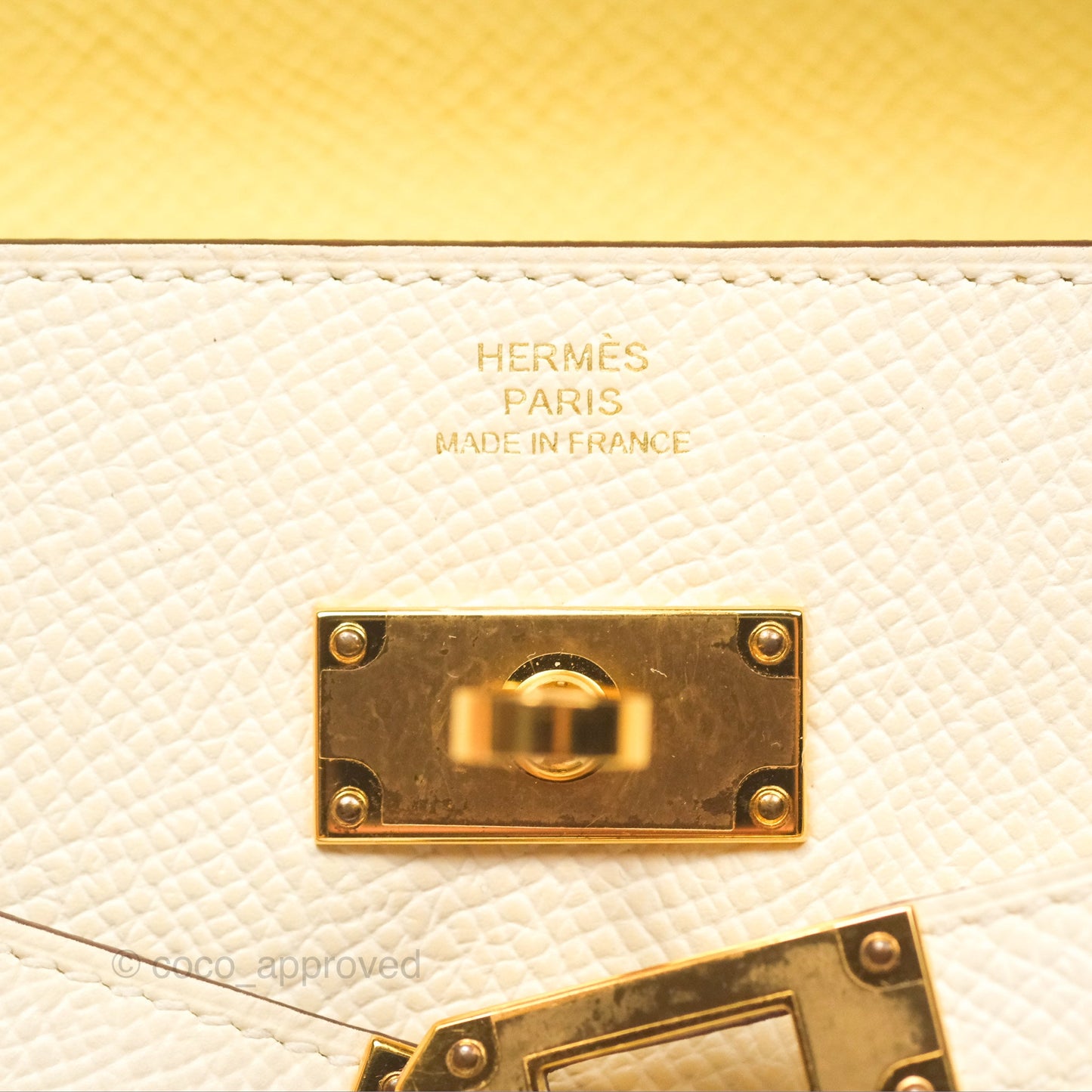 Hermès Kelly To Go Wallet Epsom Nata I2/ Jaune Poussin Gold Hardware