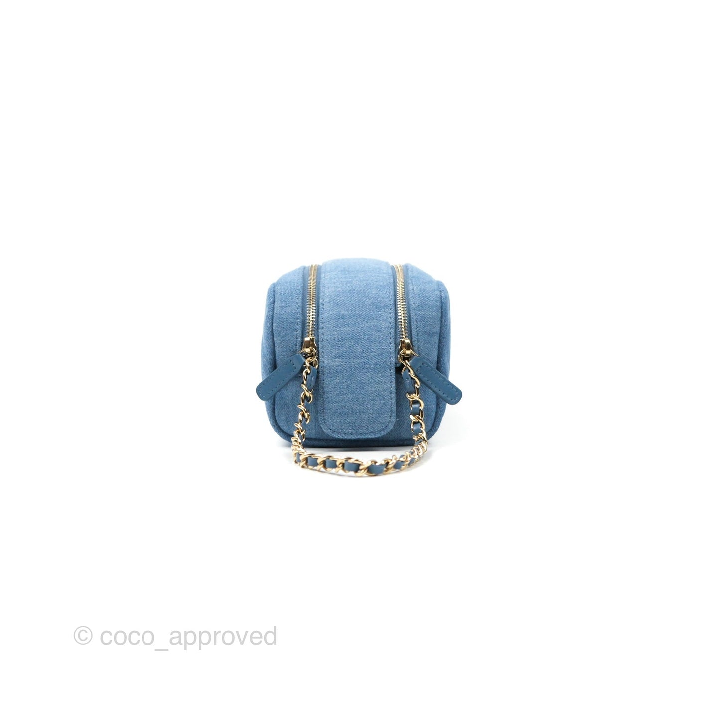 Chanel Cruise Pouch Cosmetic Bag Denim