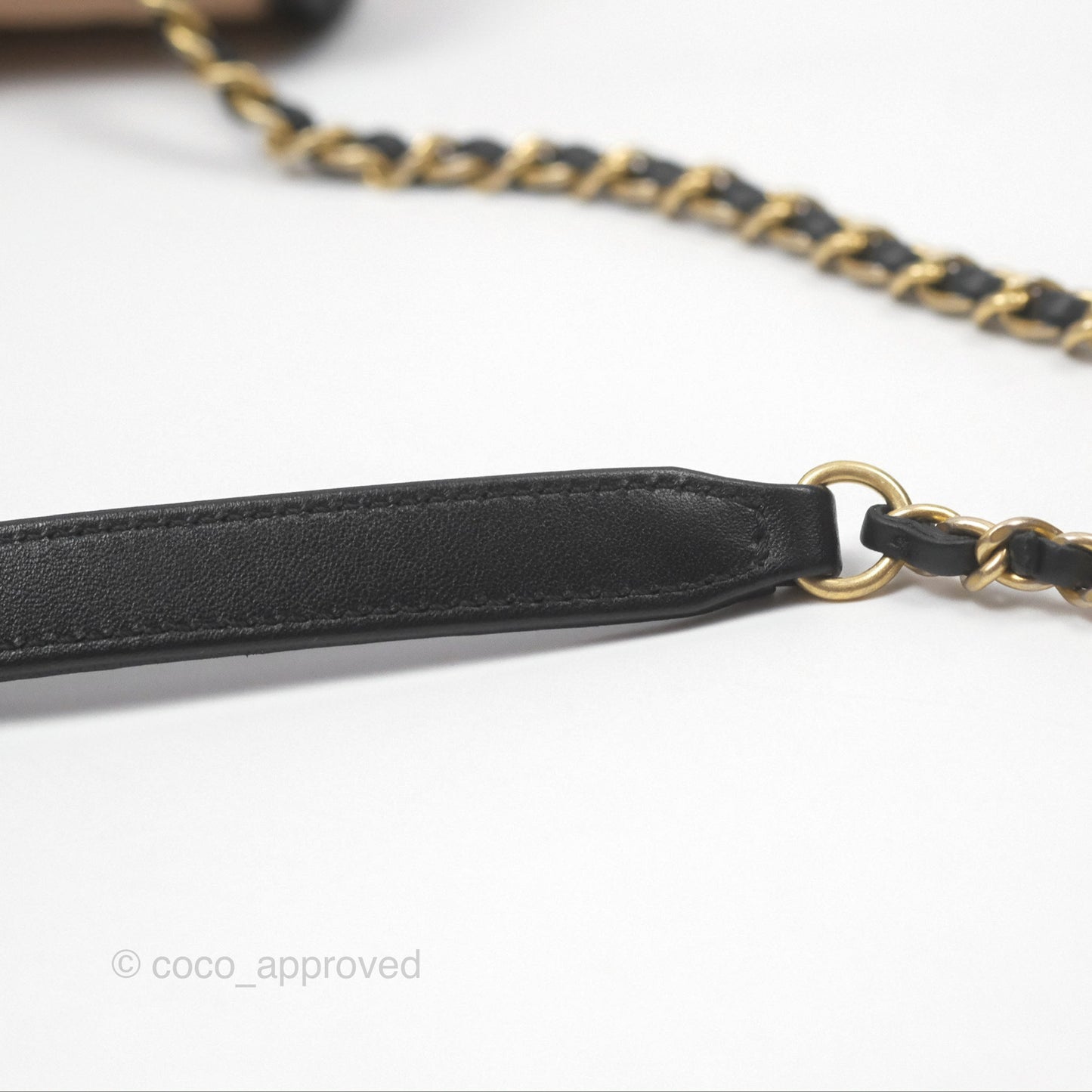 Chanel Quilted Small CC Filigree Flap Beige Black Caviar