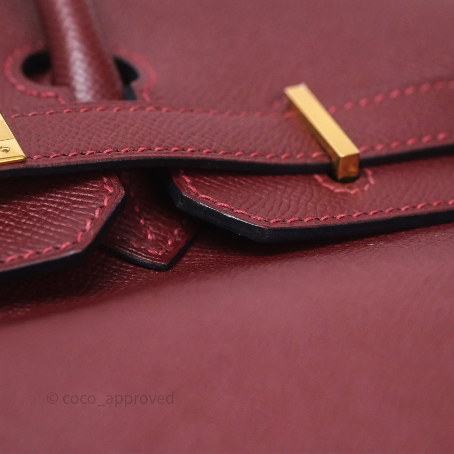Hermès Birkin 30 Retourne Rouge H 55 Epsom Gold Hardware