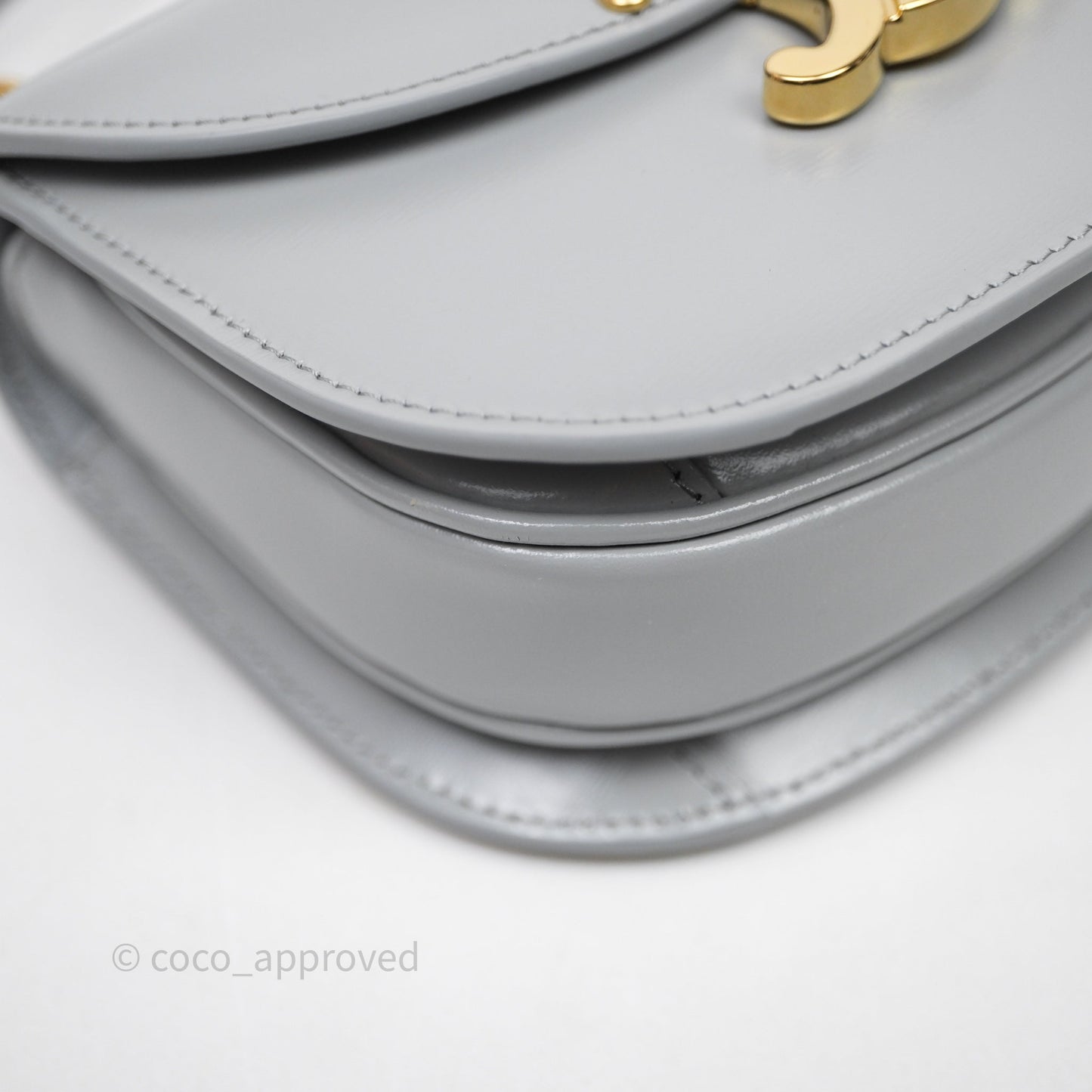 Celine Mini Besace Clea Grey Shiny Calfskin