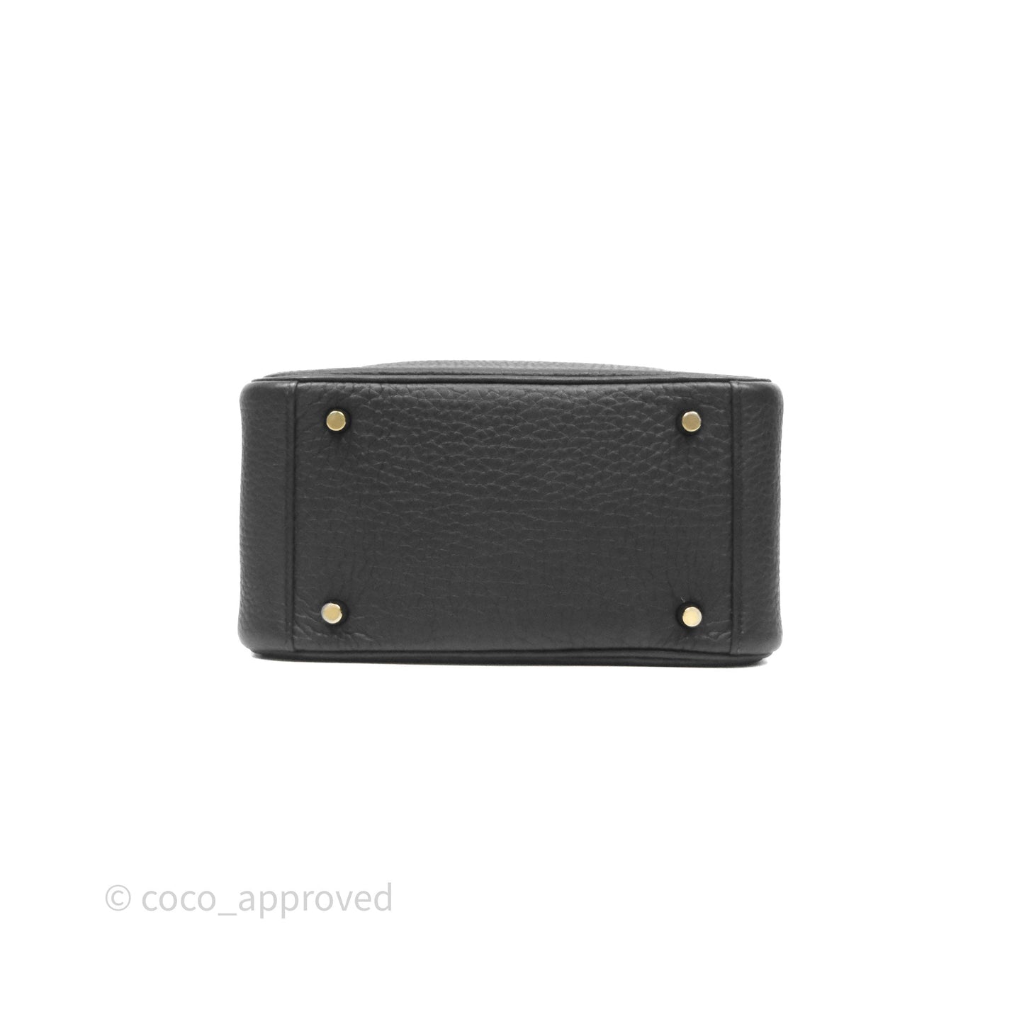 Hermès Mini Lindy 20 Noir 89 Clemence Gold Hardware