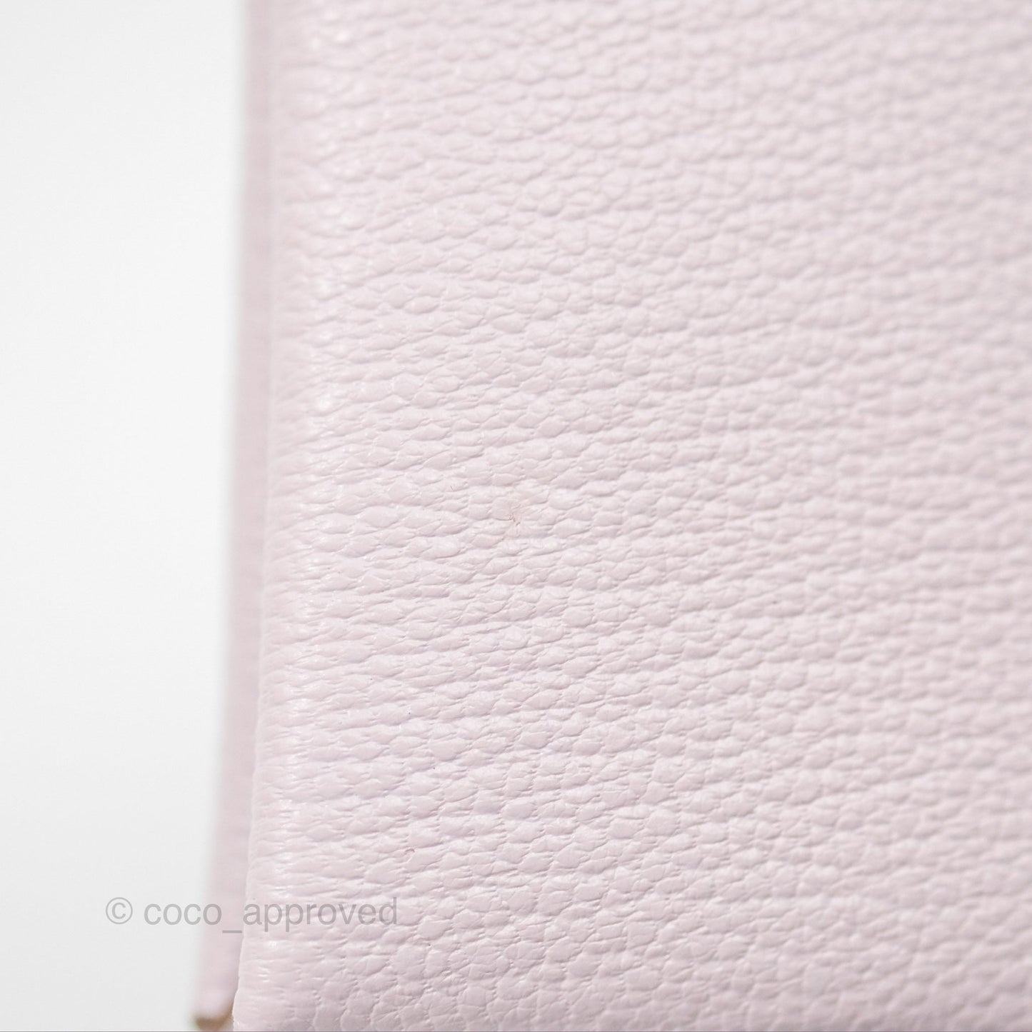 Hermès Calvi Card Holder Mauve Pale Chevre Mysore