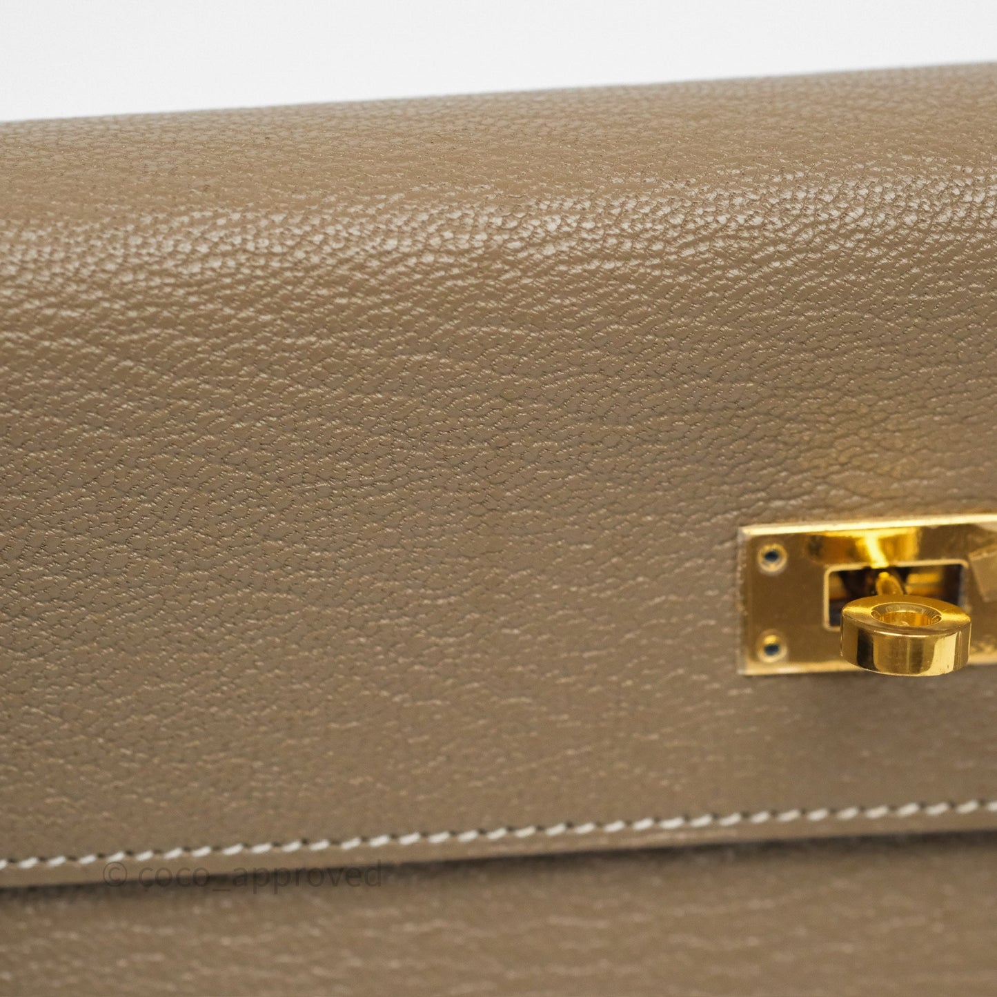 Hermès Kelly To Go Wallet Etoupe 18 Chevre Mysore Gold Hardware