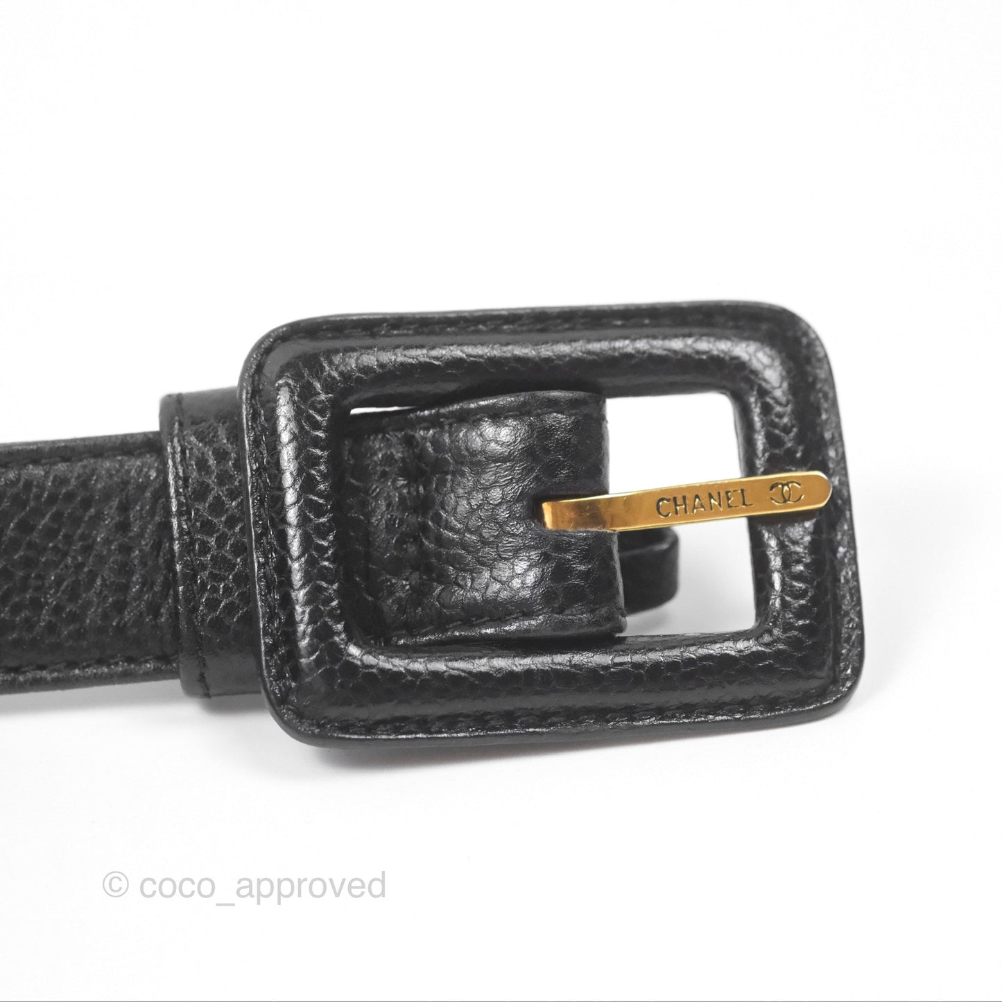 Chanel Vintage Belt Bag Black Caviar 24K Gold Hardware