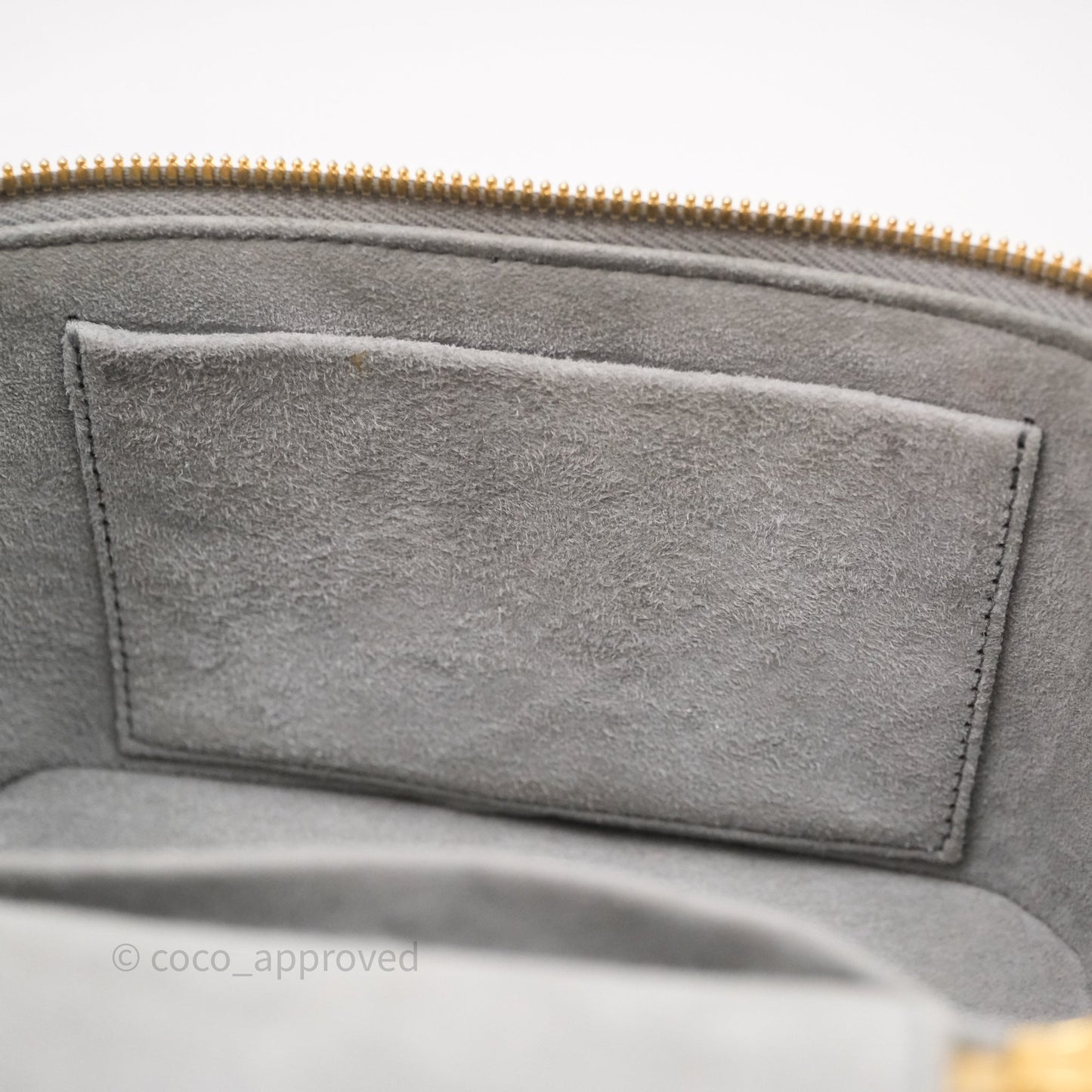 Christian Dior Small Diortravel Vanity Case Grey Lambskin Cannage