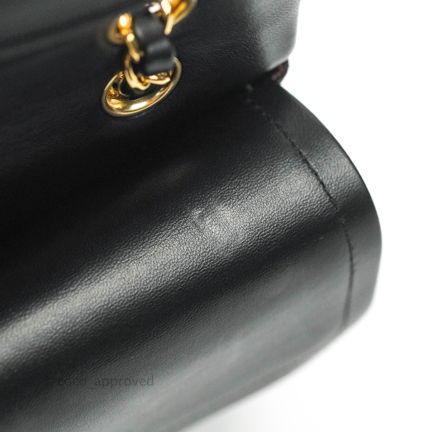 Chanel Classic M/L Black Lambskin Gold Hardware