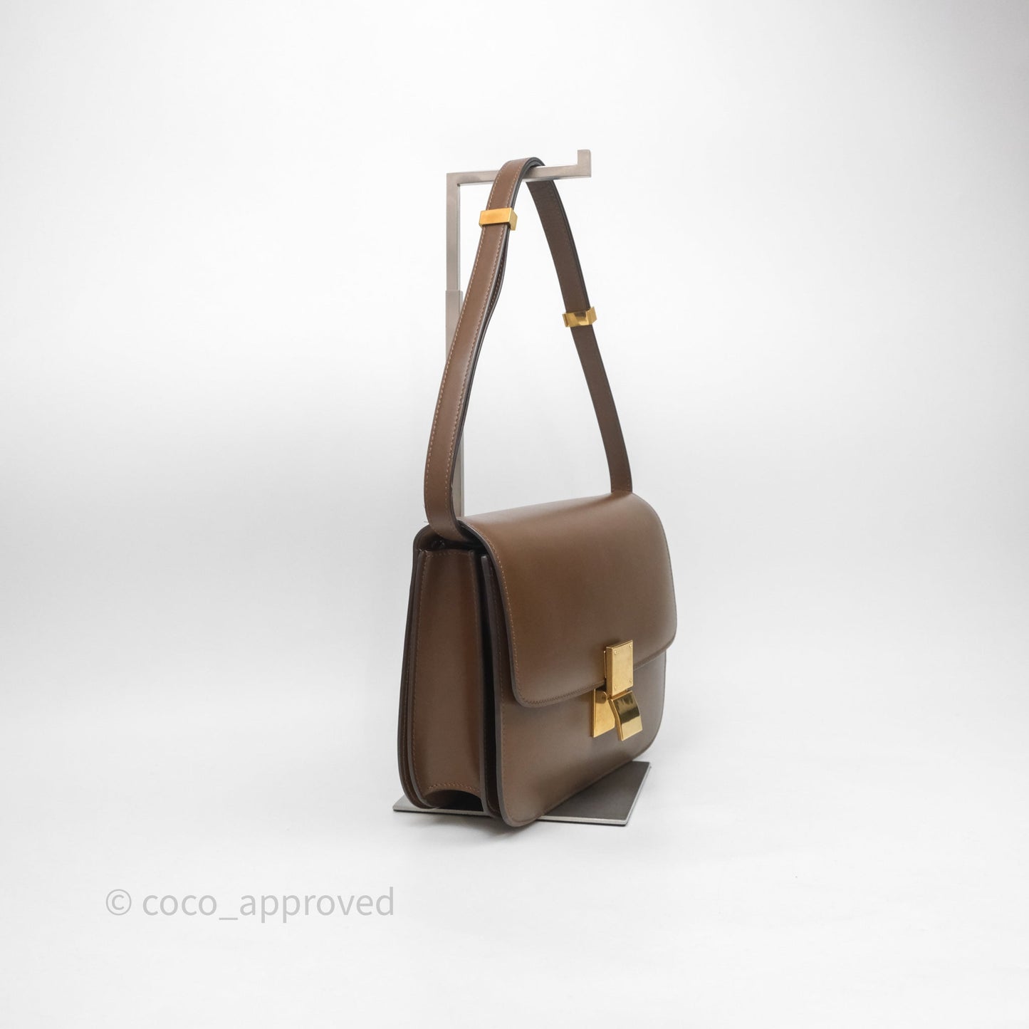 Celine Medium Classic Box Flap Caramel Calfskin