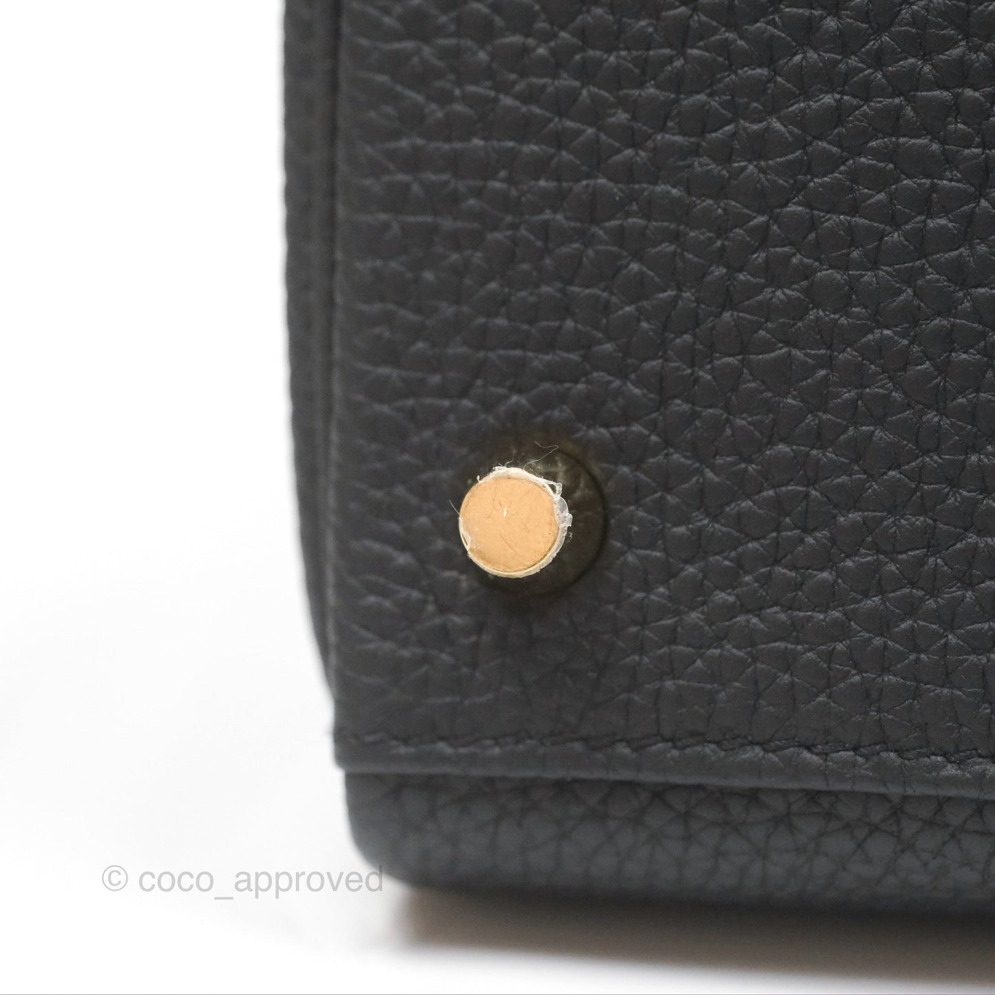 Hermès Retourne Kelly 28 Black Noir 89 Togo Gold Hardware